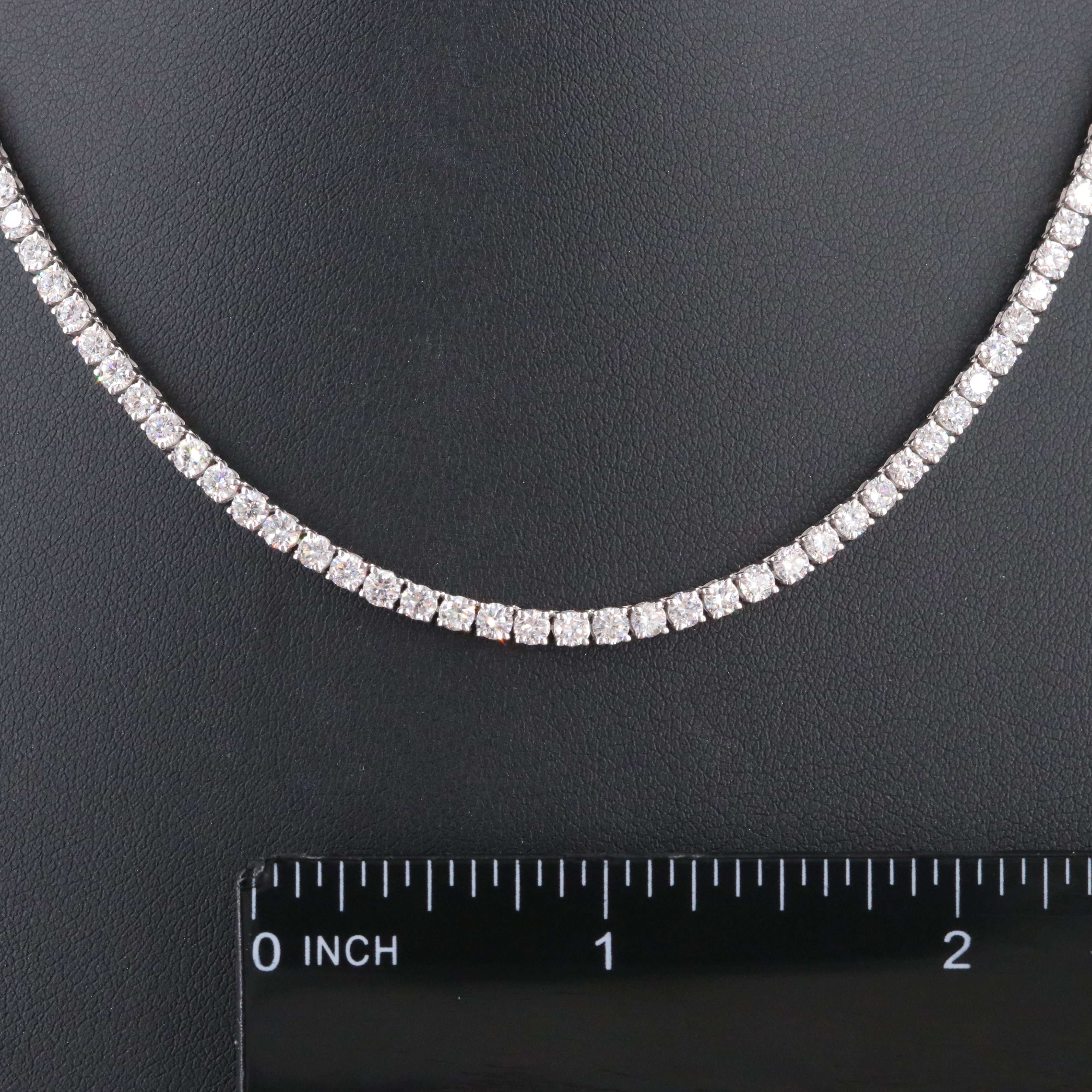 Sterling 10.00 CTW Lab Grown Diamond Rivière Necklace