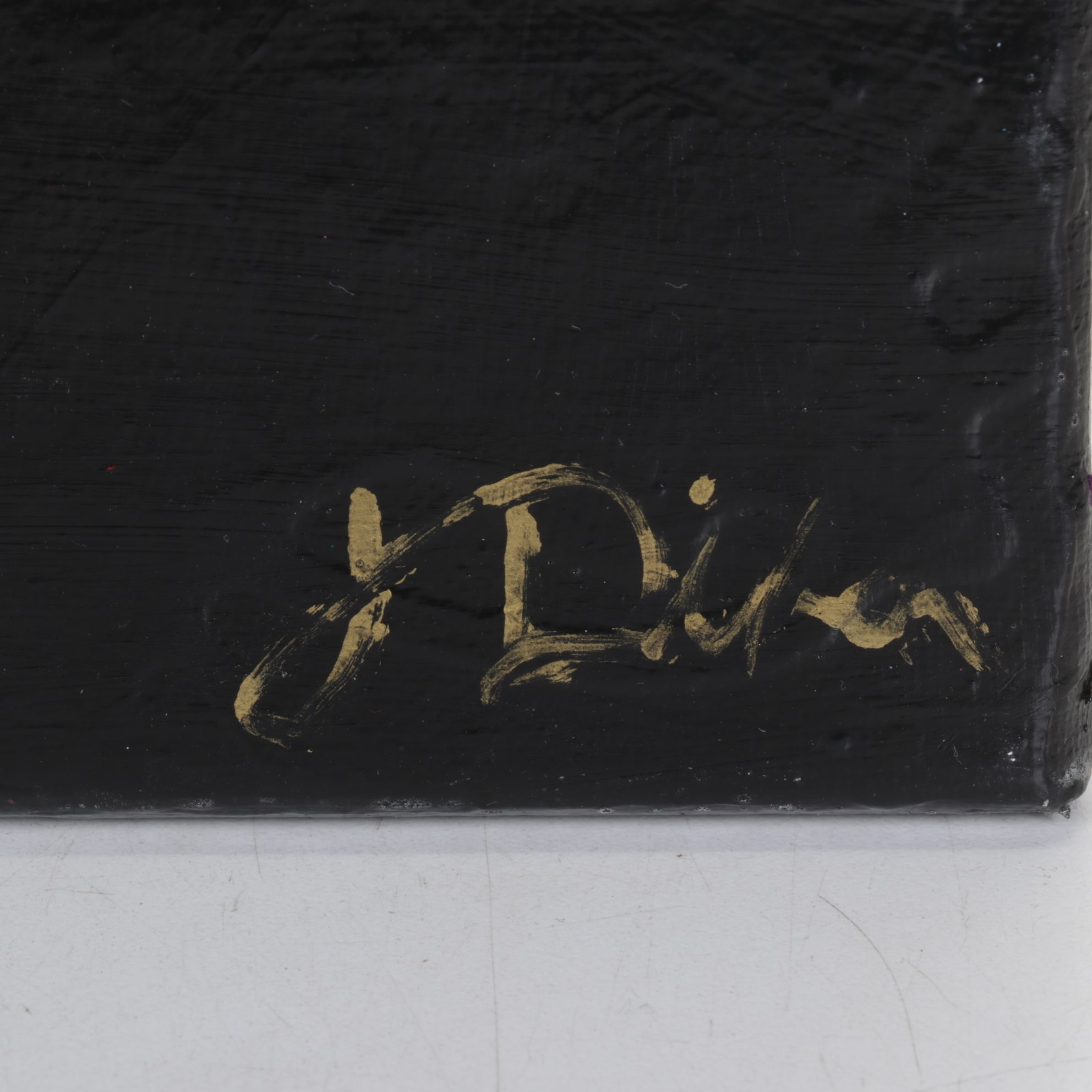 Joe Dixon Circular Abstract Expressionist Acrylic Pour Painting, C. 2020