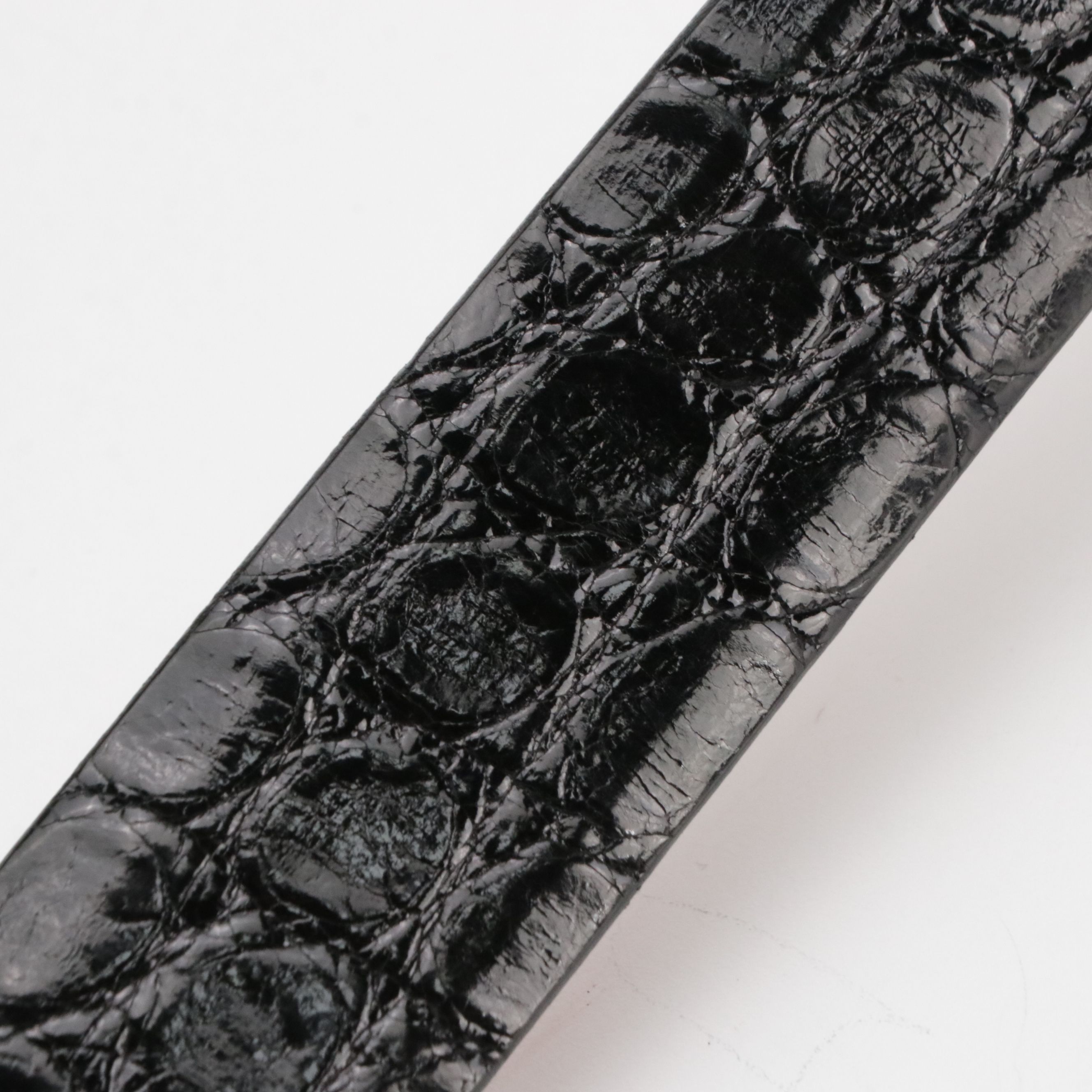 Polo Ralph Lauren and James Reid Ltd. Black Alligator Leather Belts