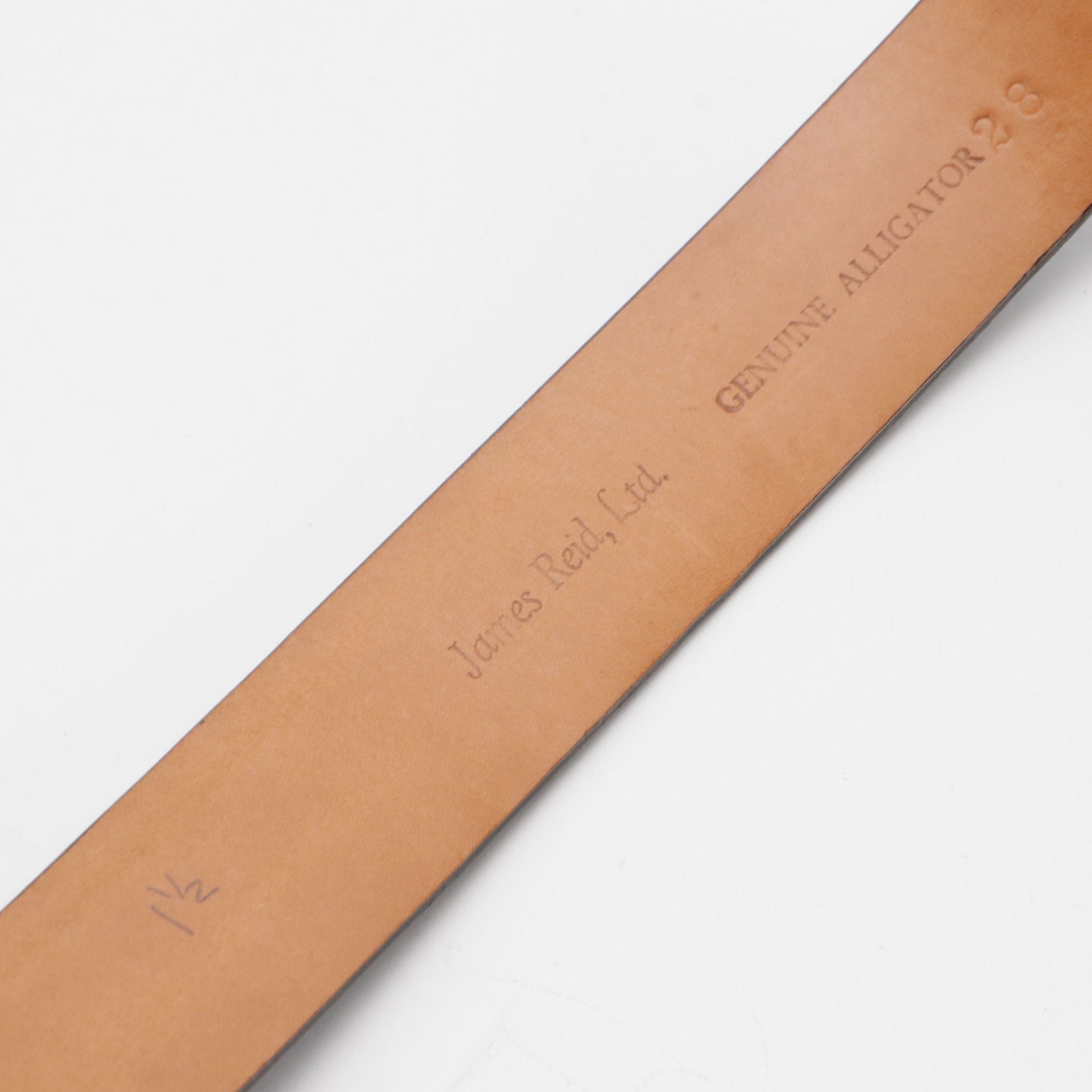 Polo Ralph Lauren and James Reid Ltd. Black Alligator Leather Belts