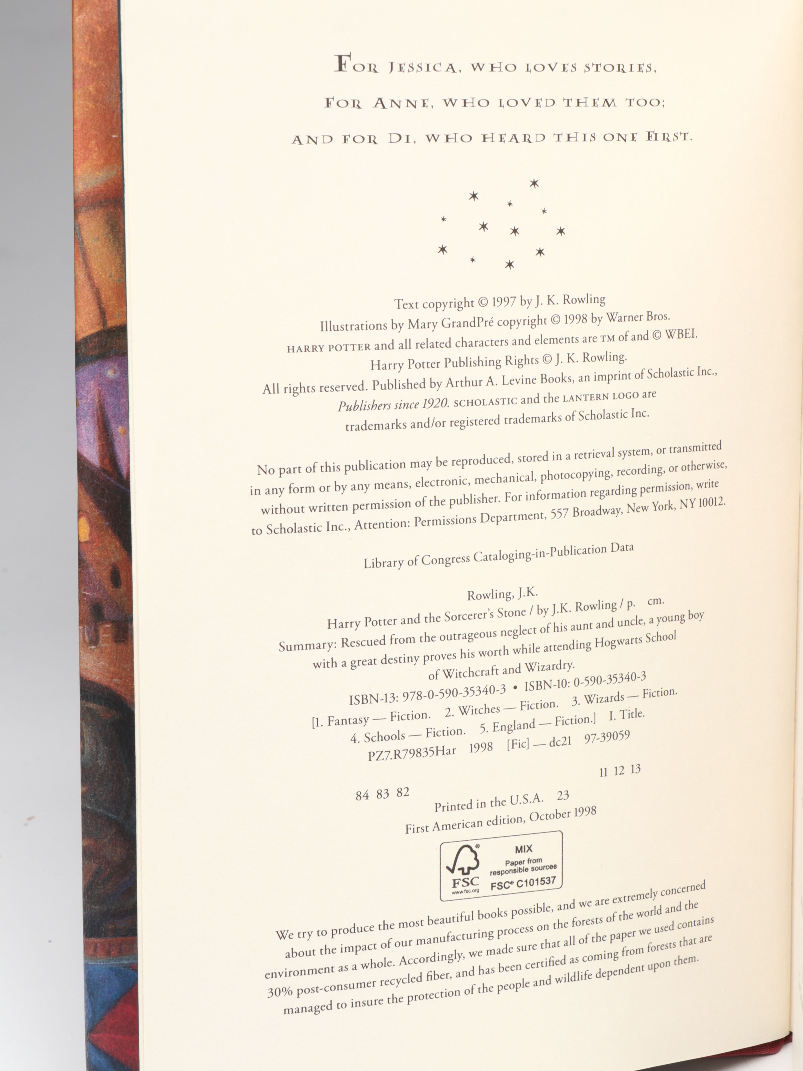 First American Edition "Harry Potter" Complete Series by J. K. Rowling