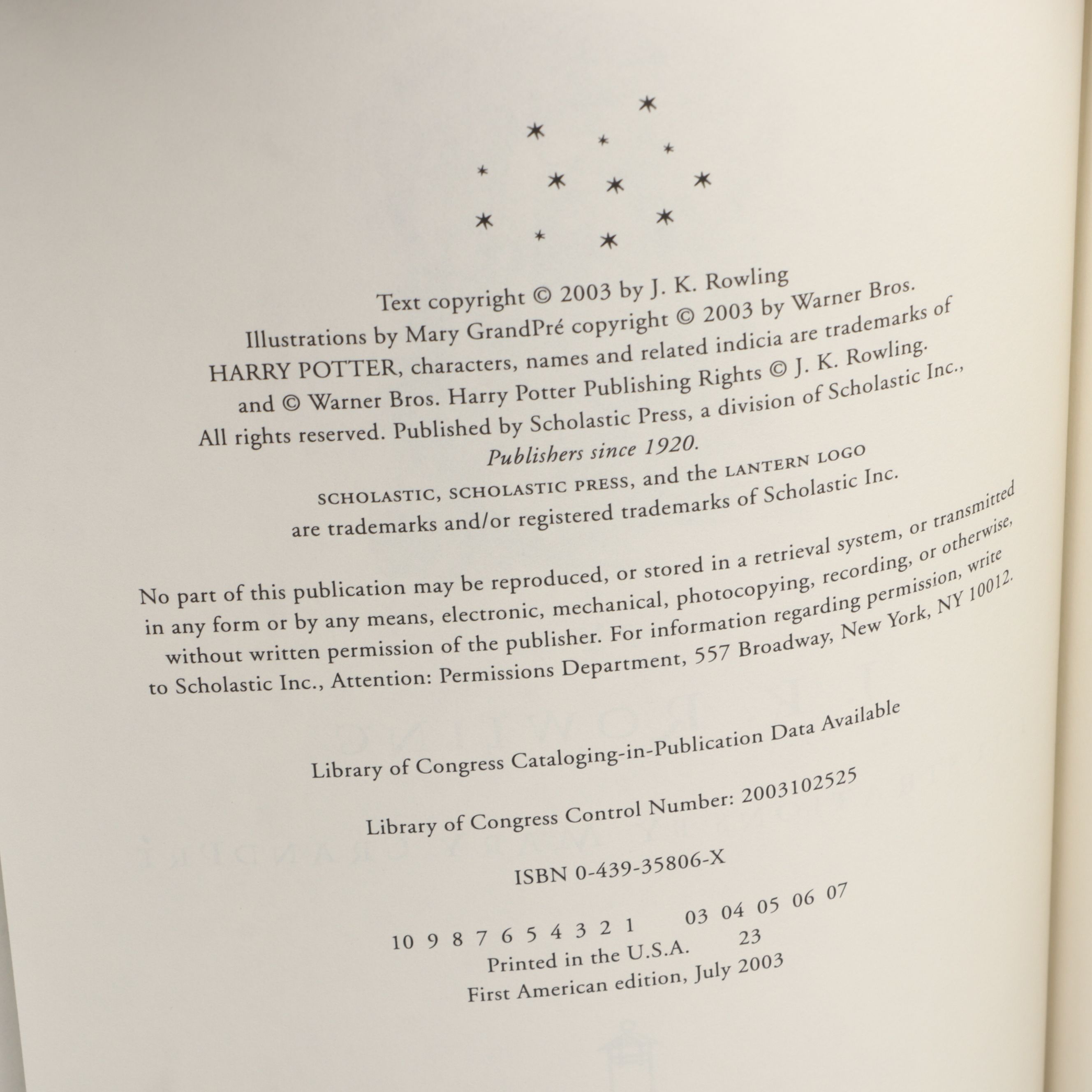 First American Edition "Harry Potter" Complete Series by J. K. Rowling