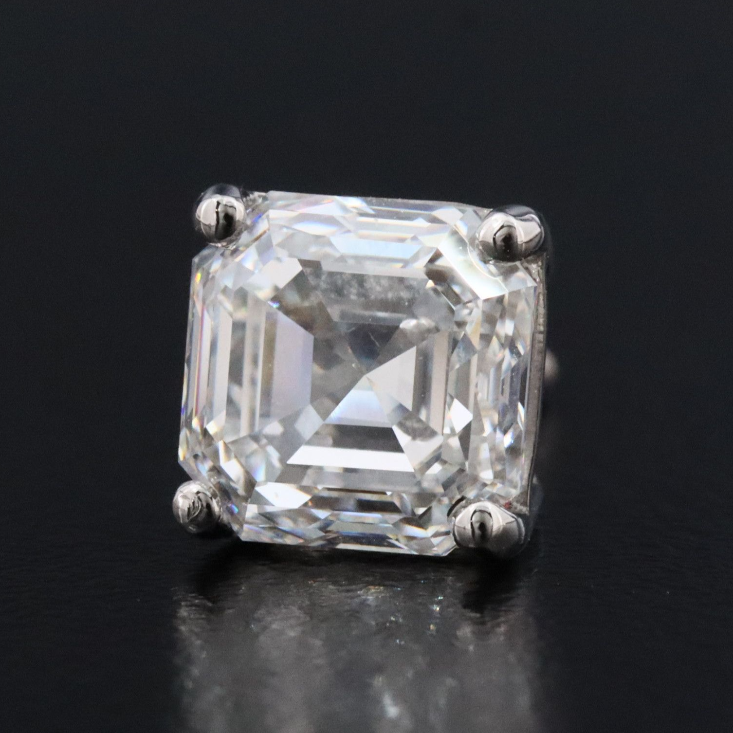 Platinum 4.12 CTW Lab Grown Diamond Stud Earrings with IGI Reports