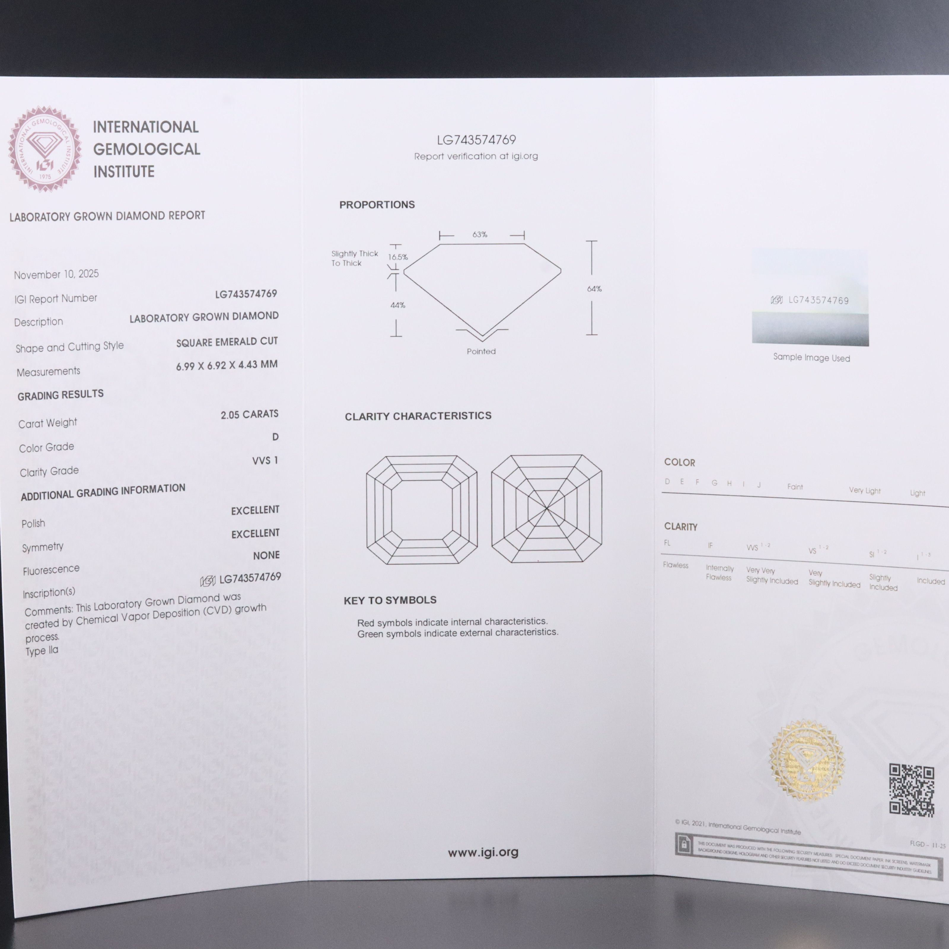 Platinum 4.12 CTW Lab Grown Diamond Stud Earrings with IGI Reports