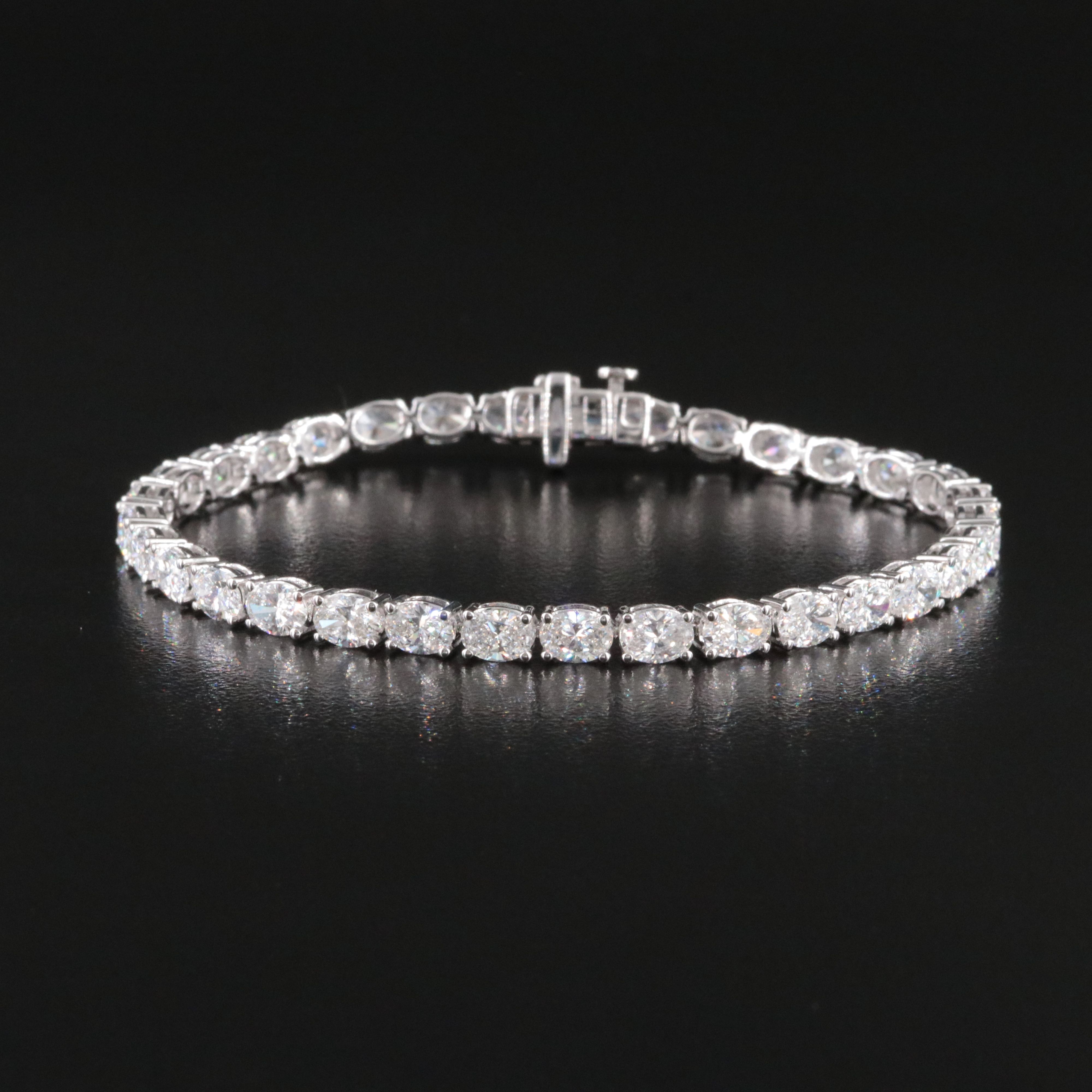 14K 9.00 CTW Lab Grown Diamond Line Bracelet