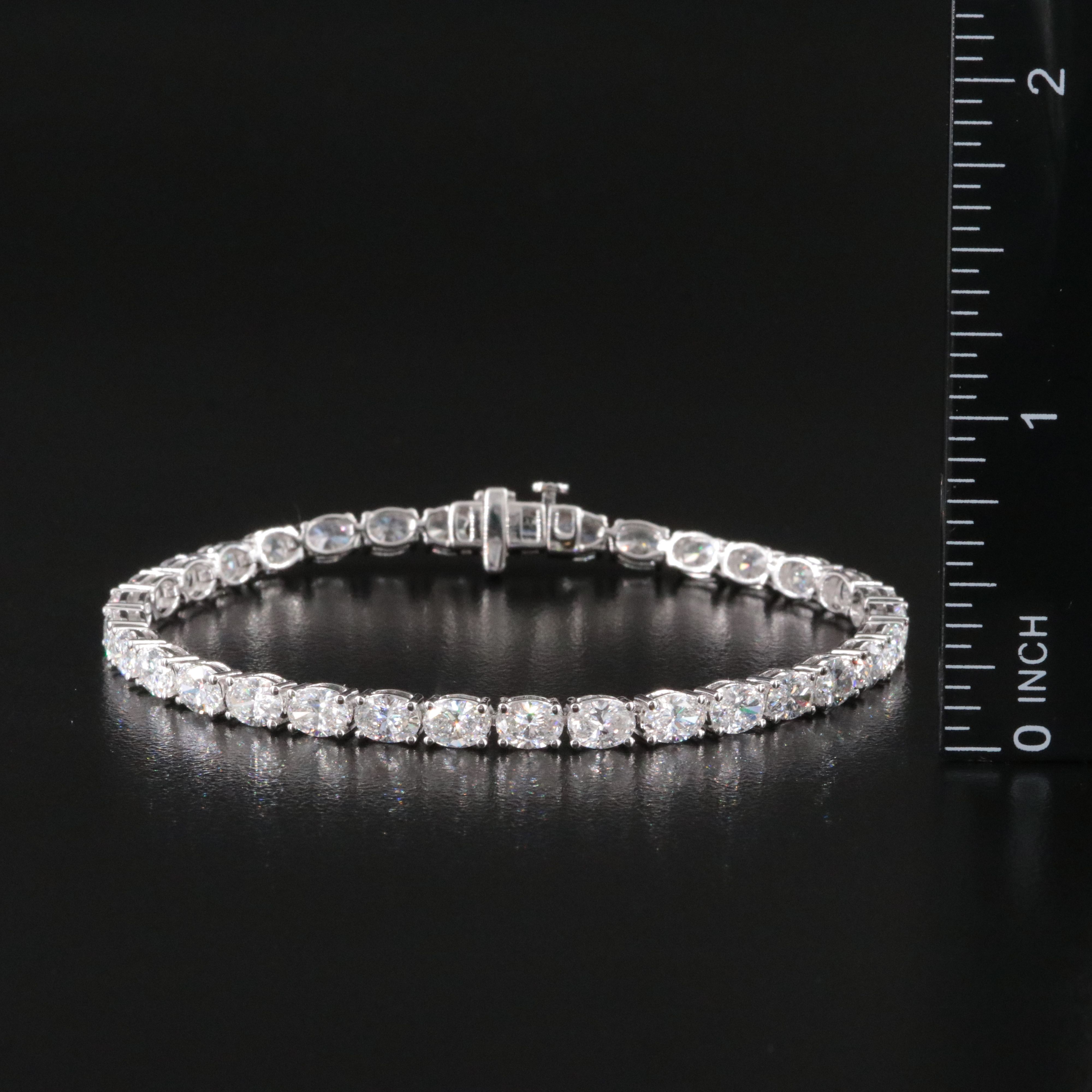 14K 9.00 CTW Lab Grown Diamond Line Bracelet