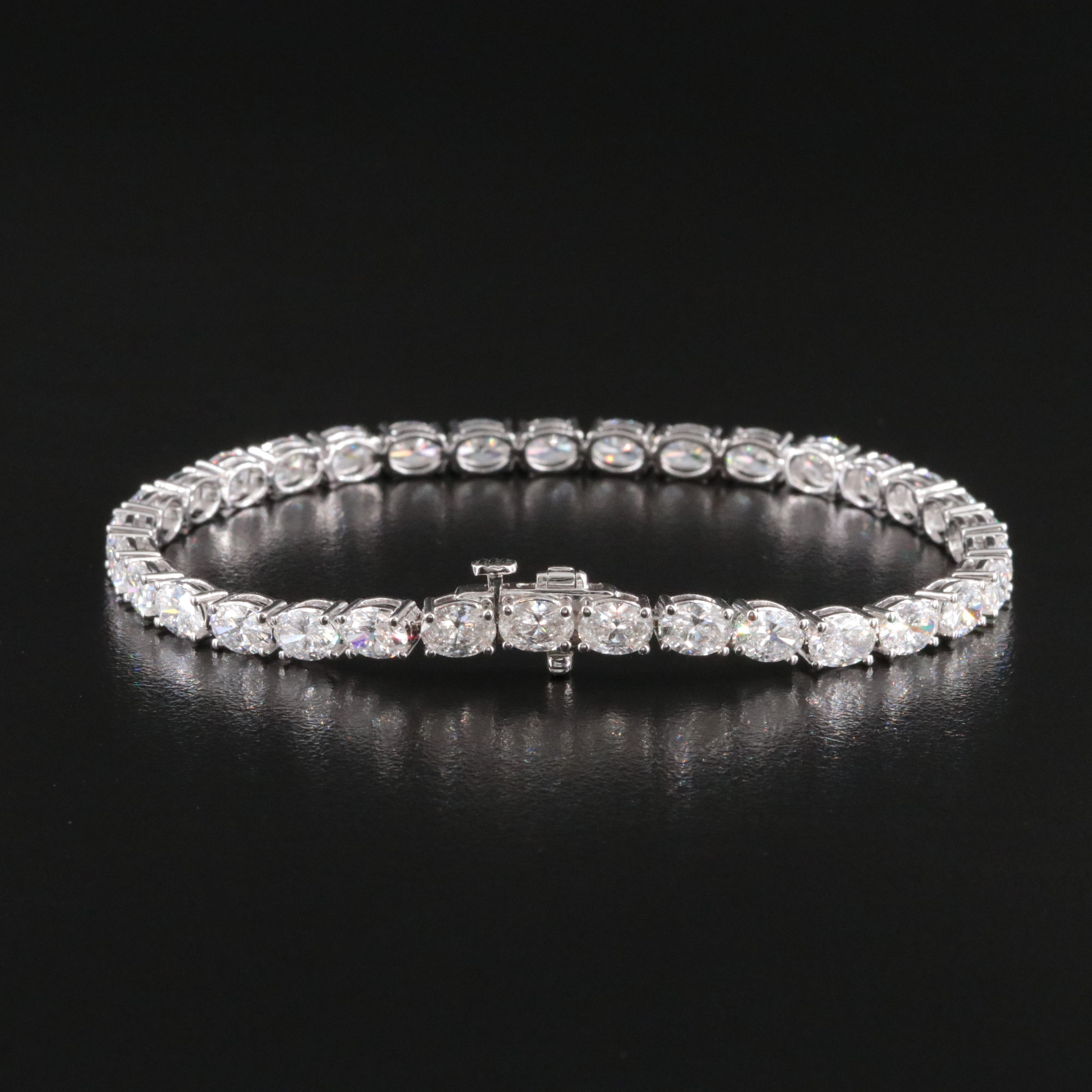14K 9.00 CTW Lab Grown Diamond Line Bracelet