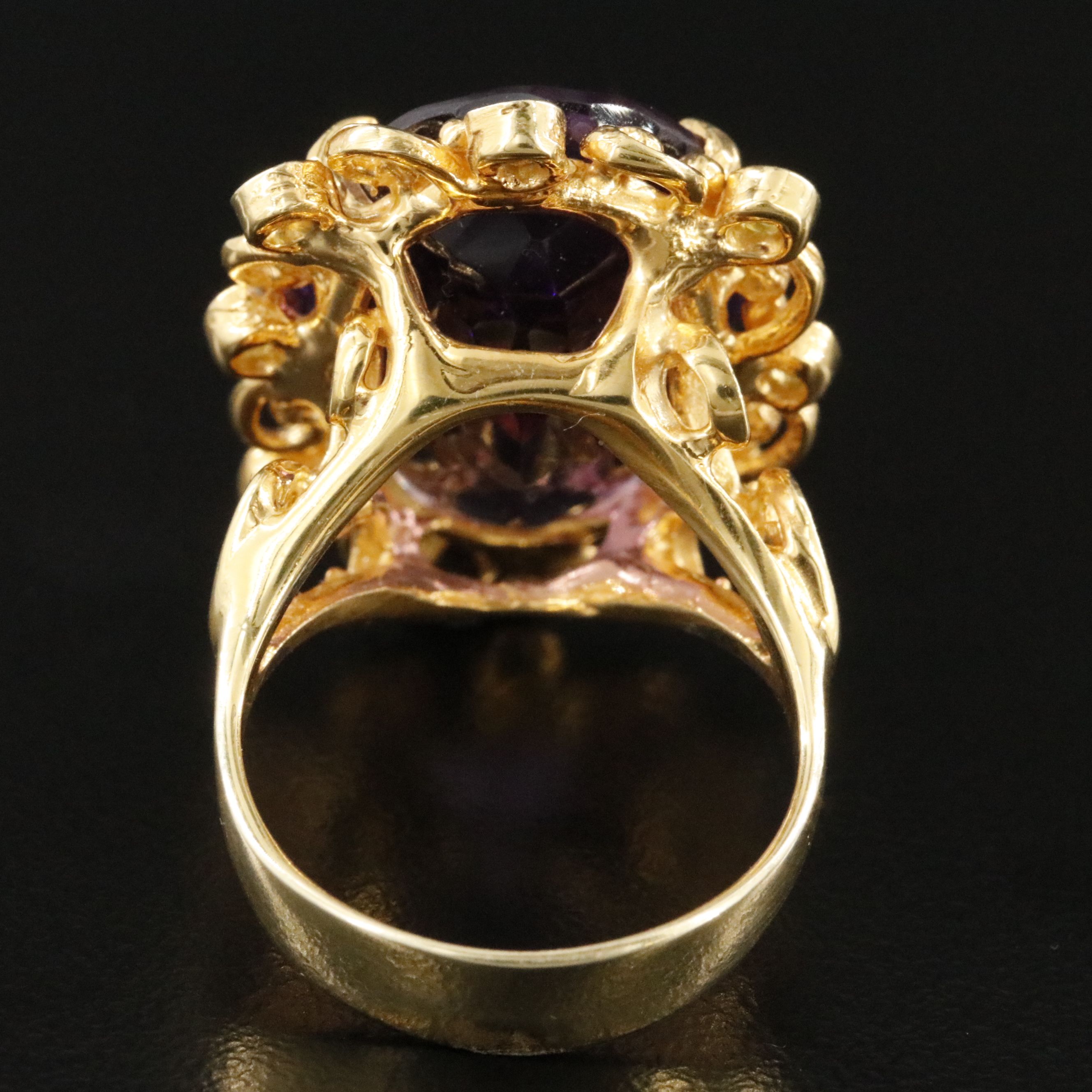 Sterling Amethyst and Peridot Ring