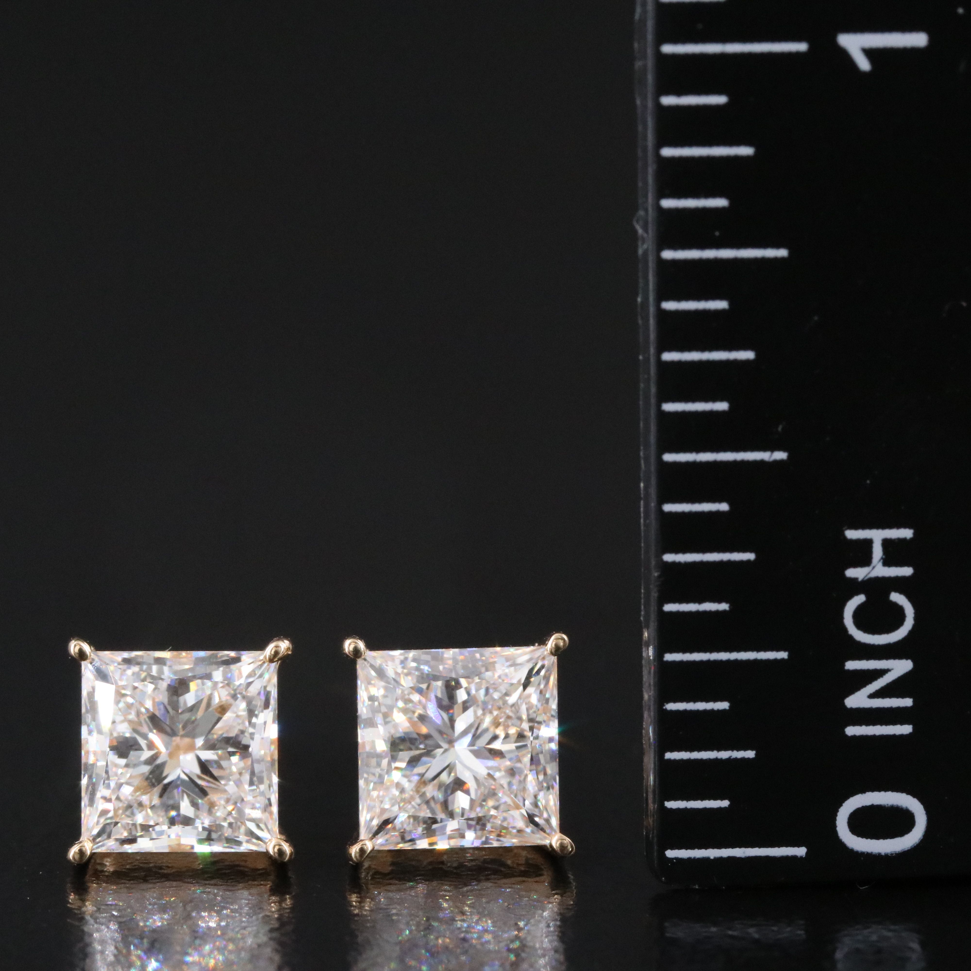 18K 3.10 CTW Lab Grown Diamond Stud Earrings with IGI Report