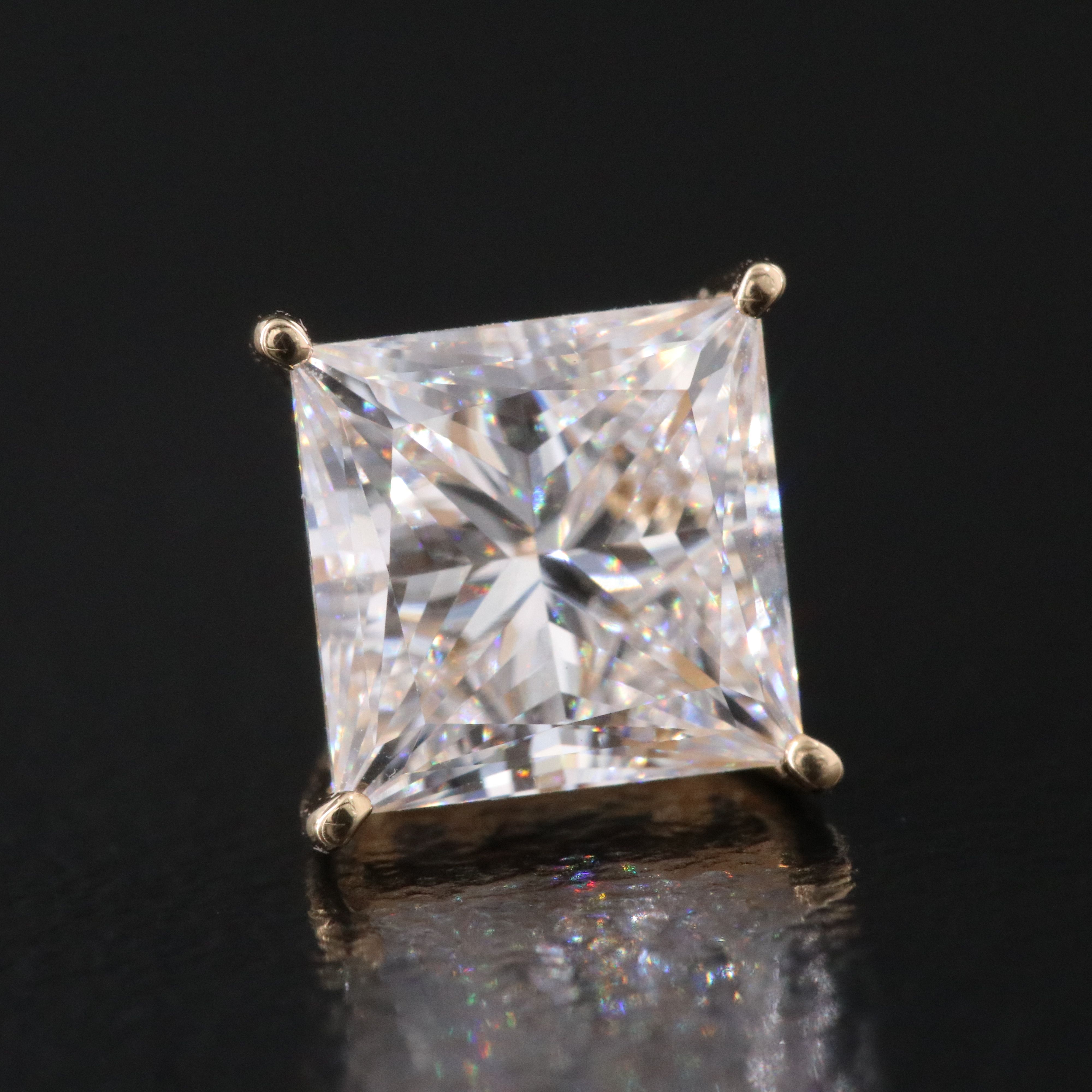 18K 3.10 CTW Lab Grown Diamond Stud Earrings with IGI Report