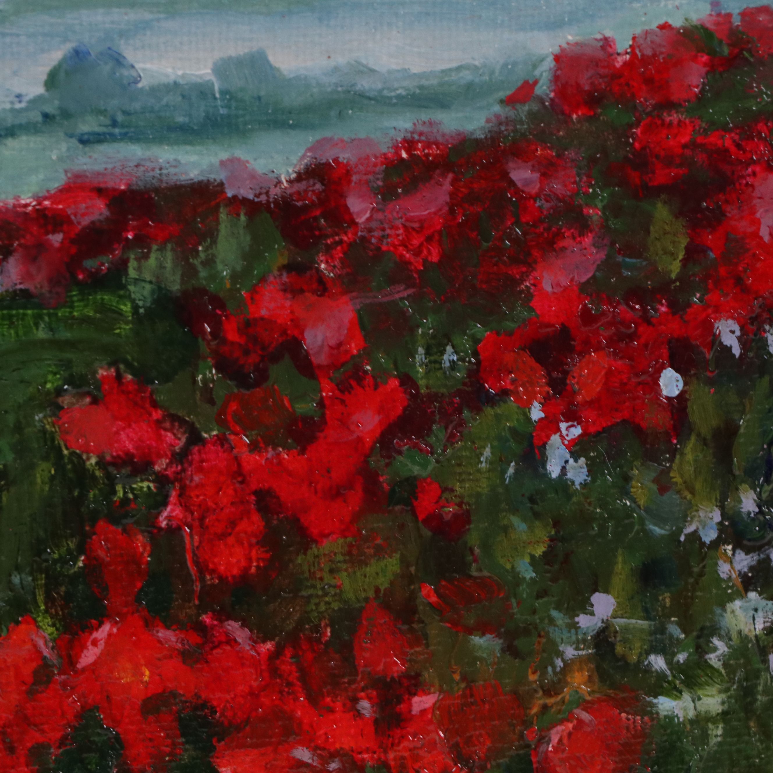 Nataliya Shlomenko Oil Painting "Landscape with Poppies," 2025
