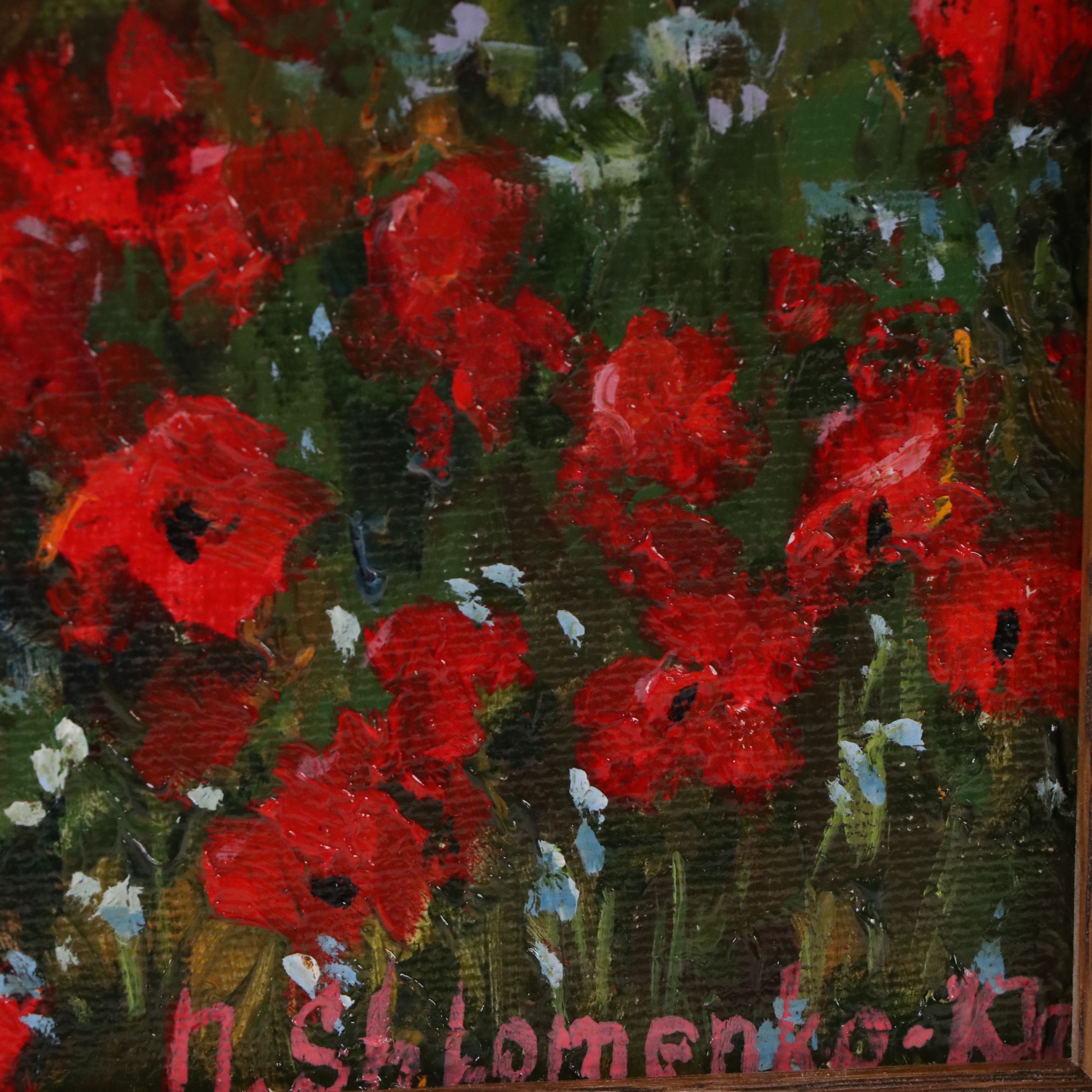 Nataliya Shlomenko Oil Painting "Landscape with Poppies," 2025