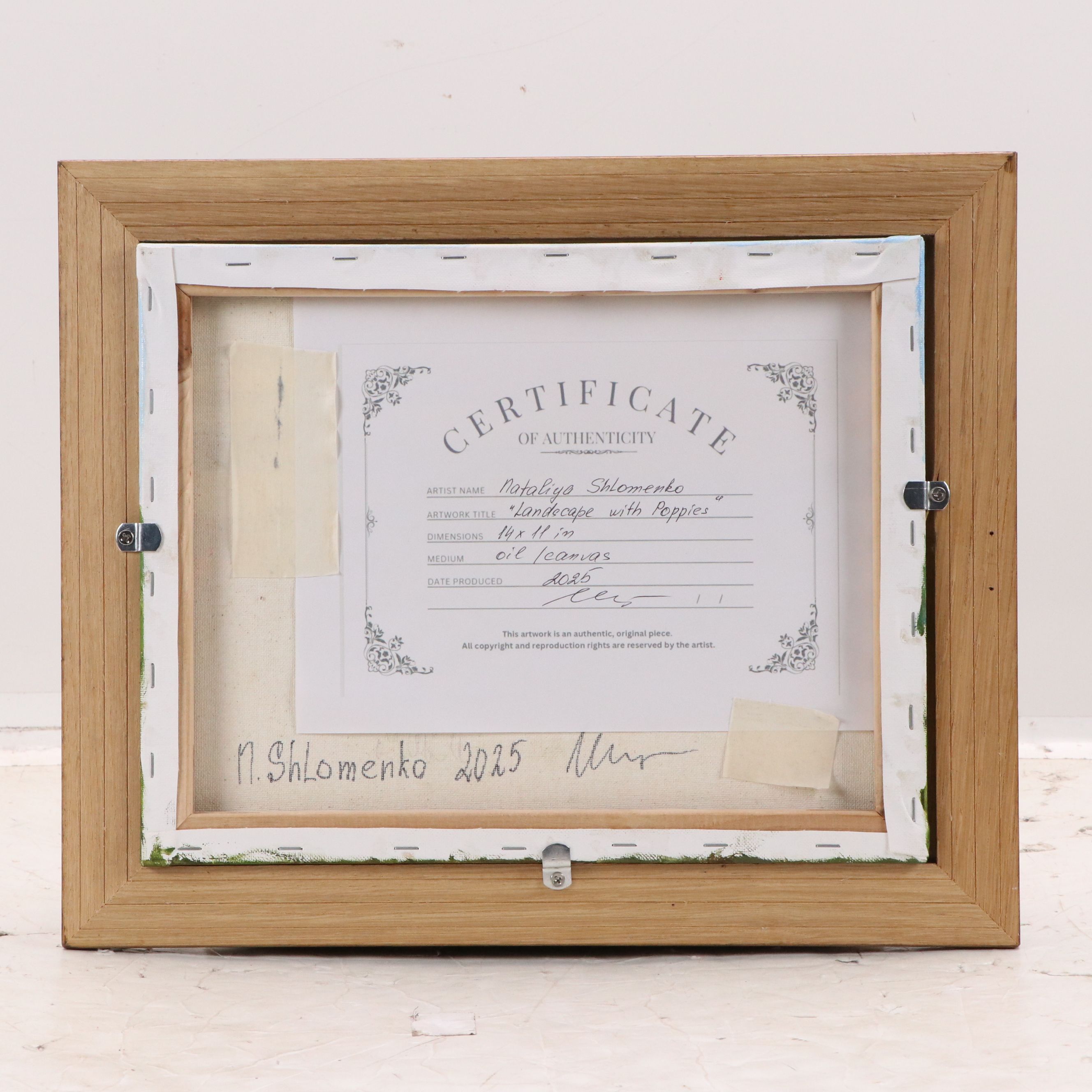 Nataliya Shlomenko Oil Painting "Landscape with Poppies," 2025