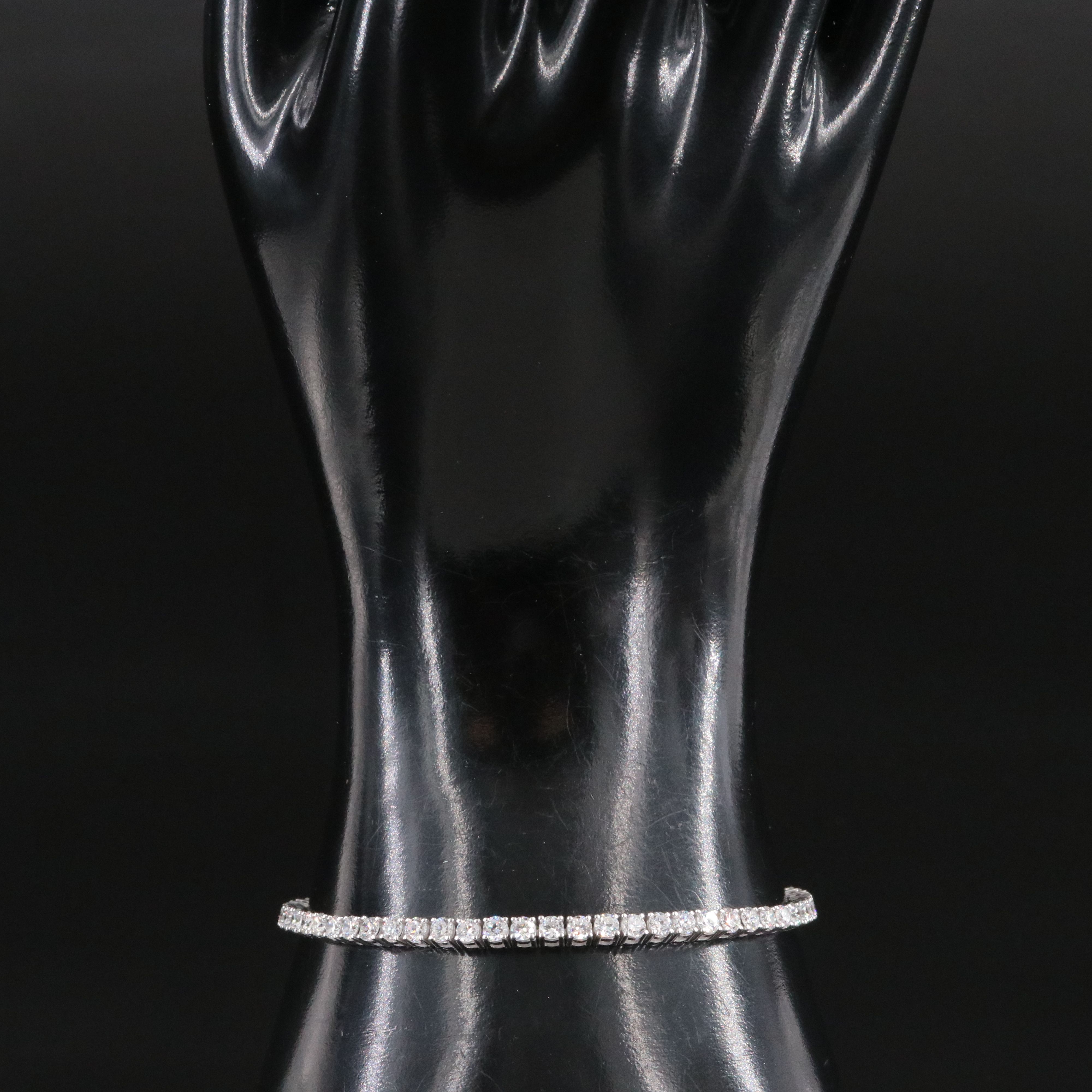 Sterling 5.0 CTW Lab Grown Diamond Line Bracelet