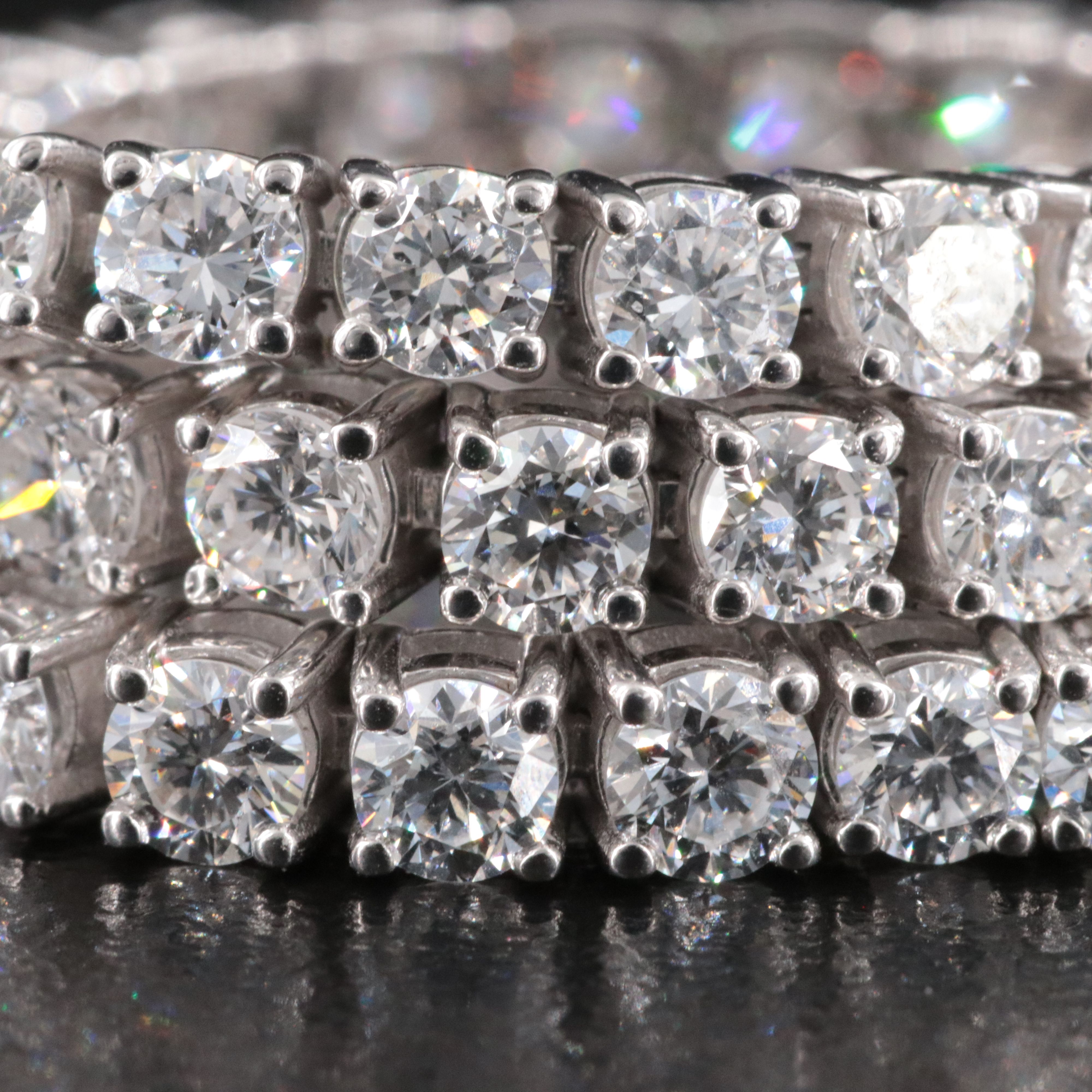 Sterling 5.0 CTW Lab Grown Diamond Line Bracelet