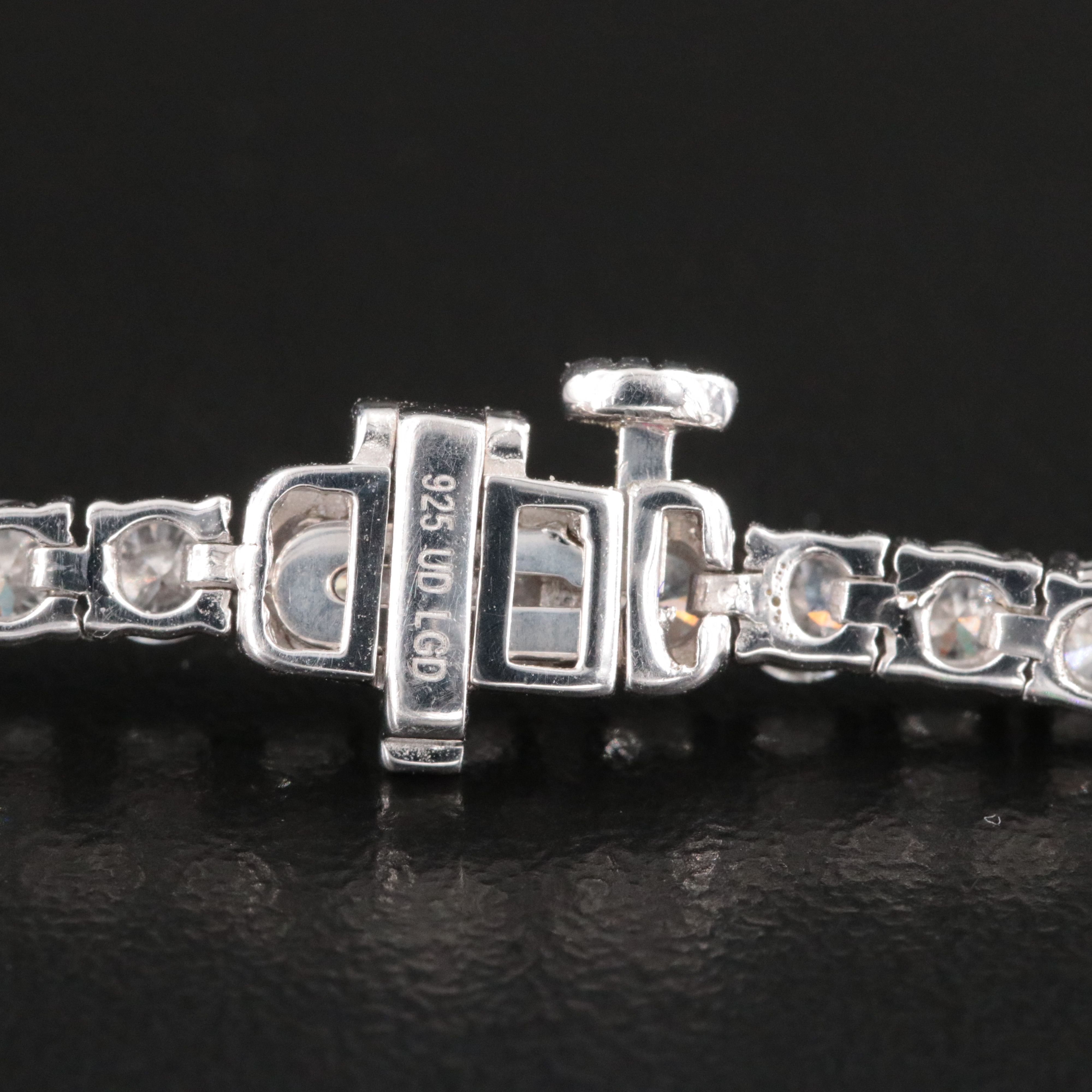 Sterling 5.0 CTW Lab Grown Diamond Line Bracelet