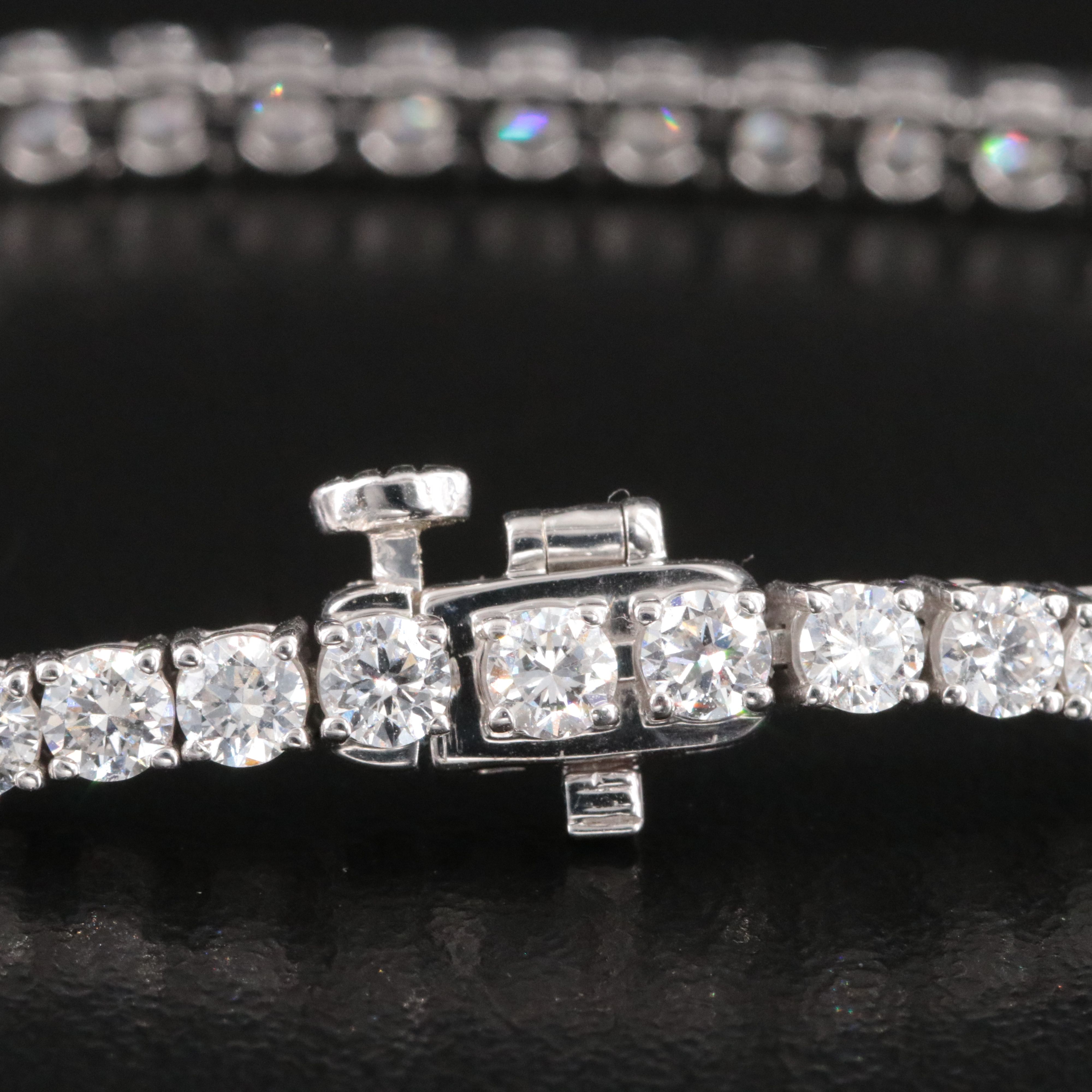 Sterling 5.0 CTW Lab Grown Diamond Line Bracelet