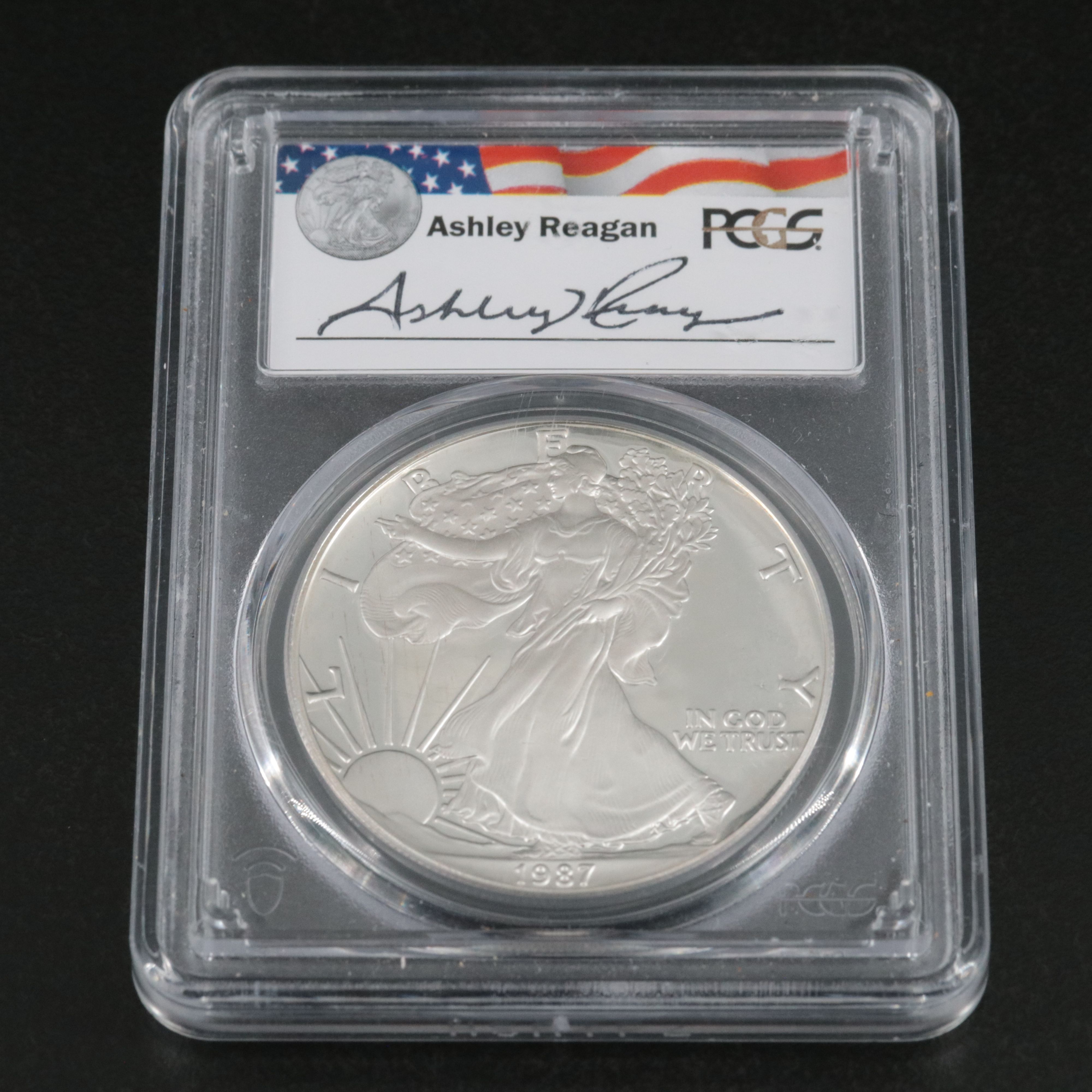 PCGS Graded PR69DCAM 1987-S $1 U.S. Silver Eagle Proof Coin Reagan Series