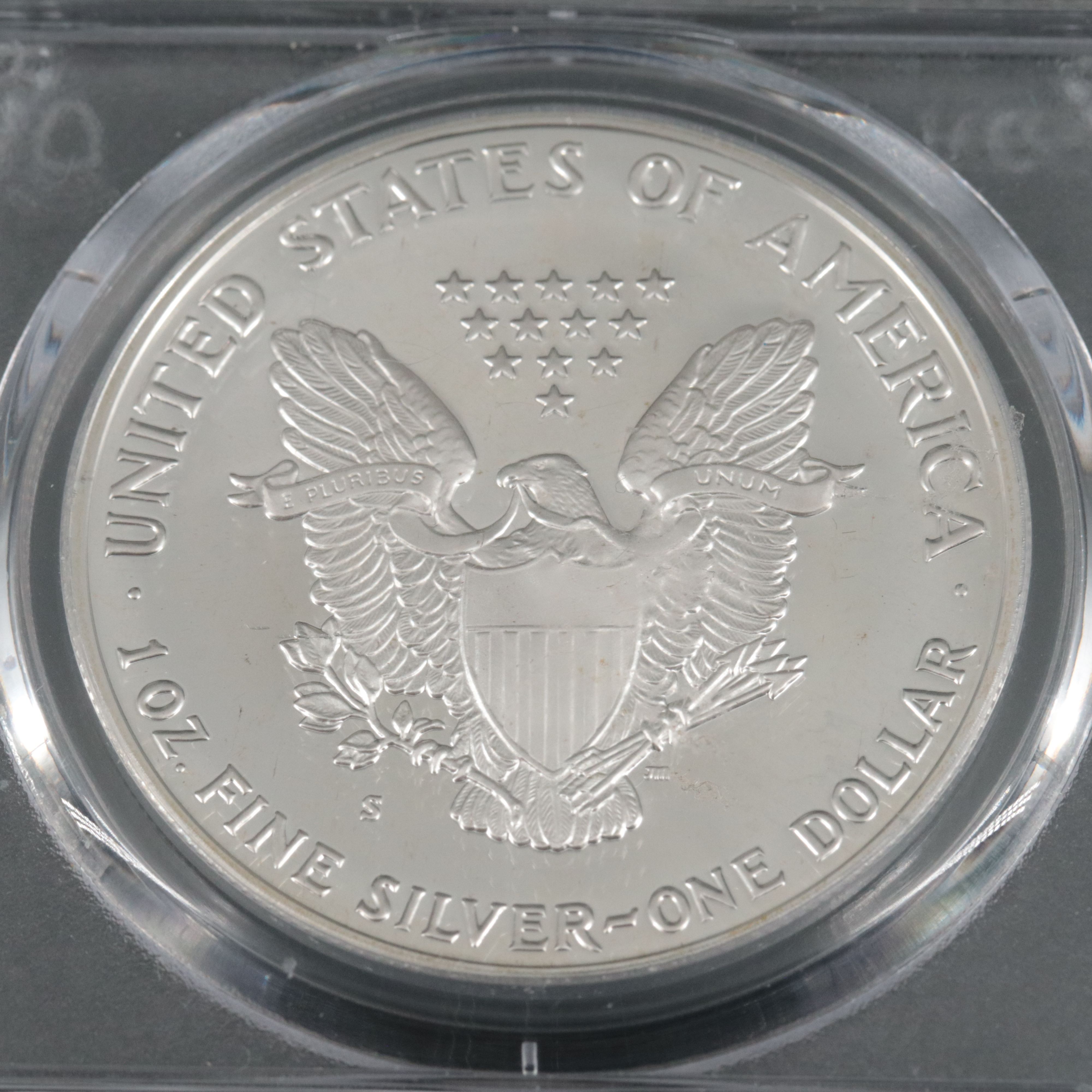 PCGS Graded PR69DCAM 1987-S $1 U.S. Silver Eagle Proof Coin Reagan Series