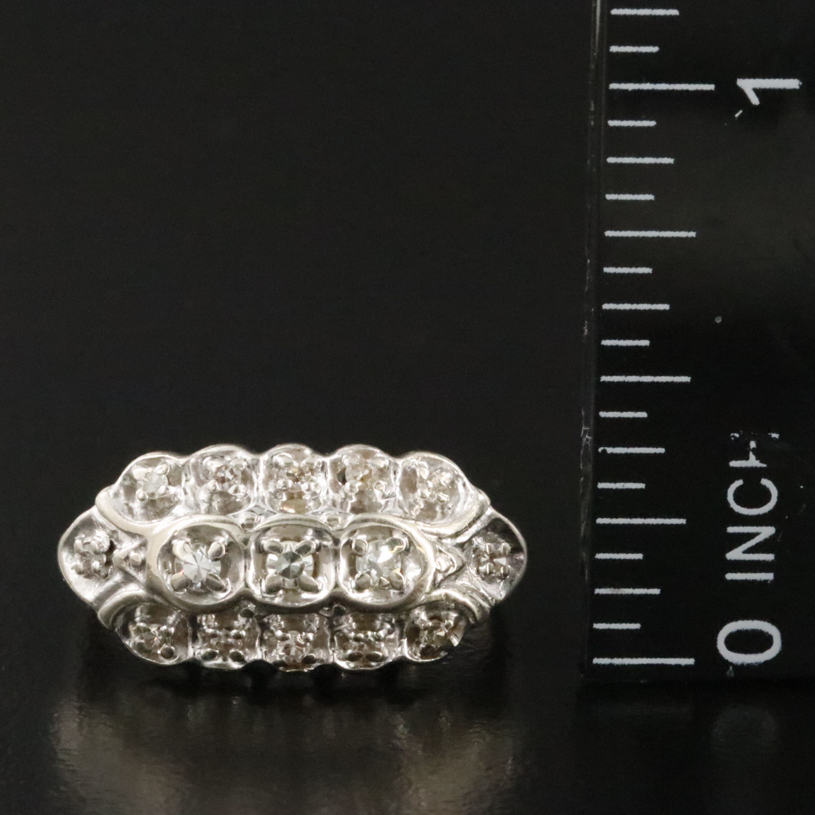 Vintage 14K 0.21 CTW Diamond Ring