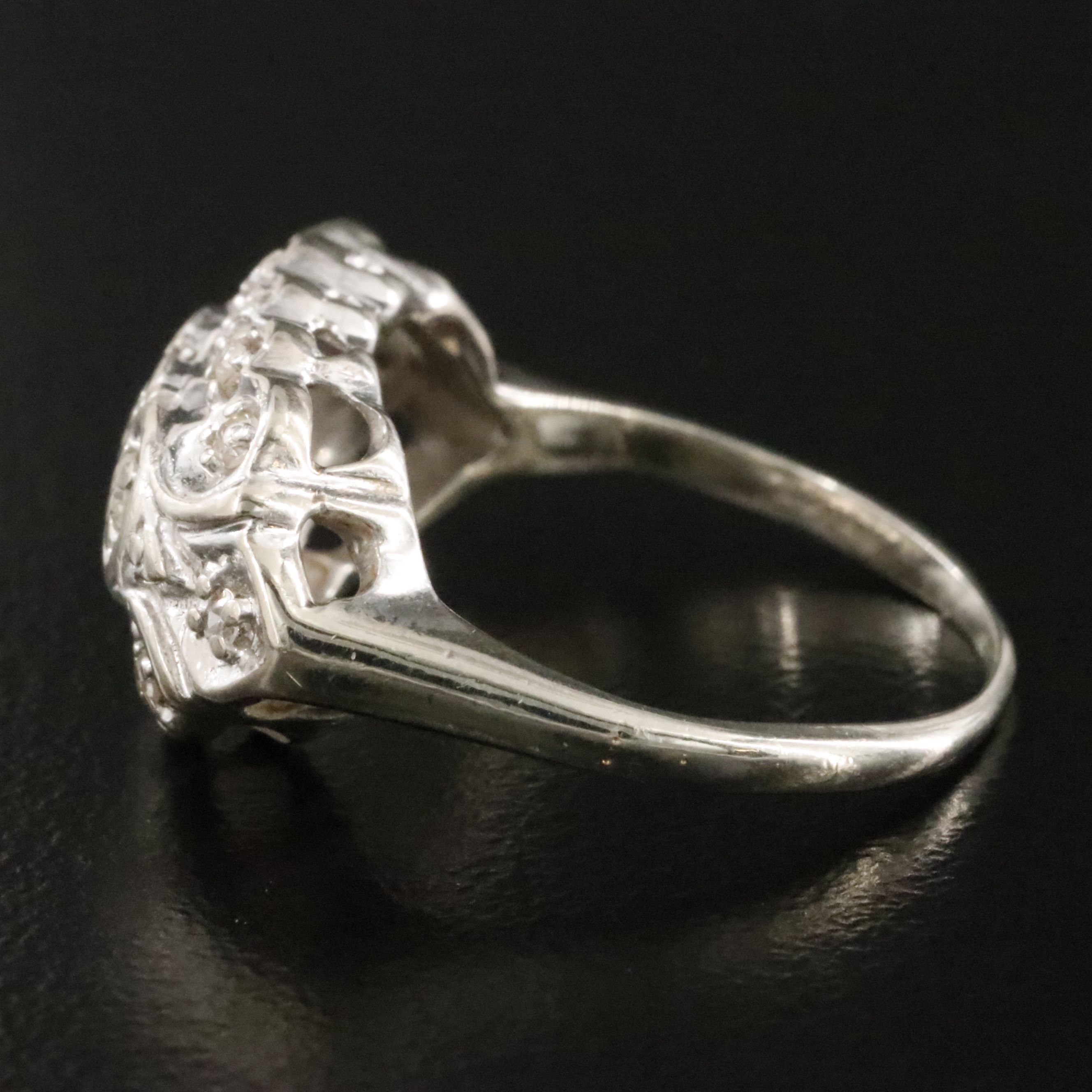 Vintage 14K 0.21 CTW Diamond Ring