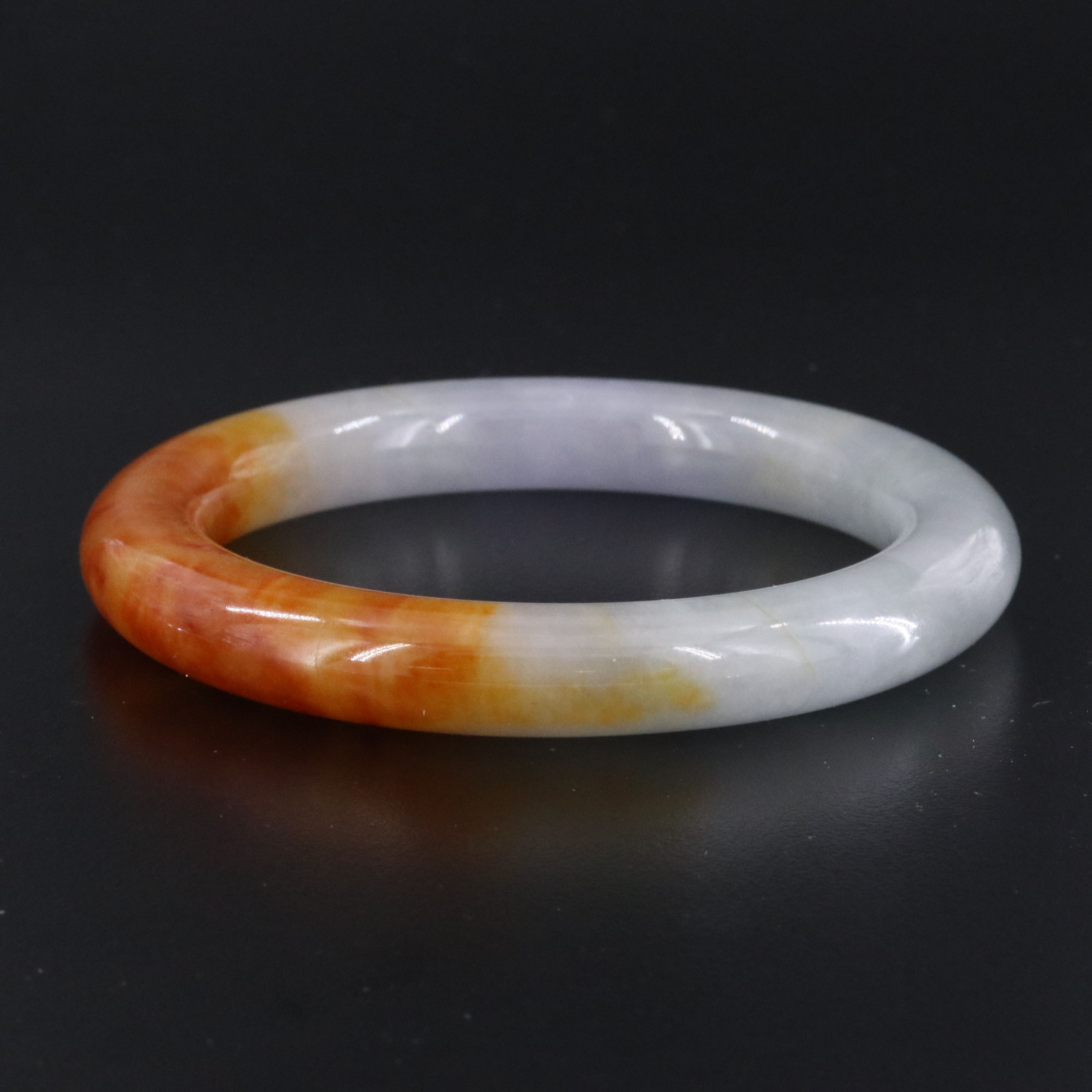 Jadeite Hololith Bangle Bracelet