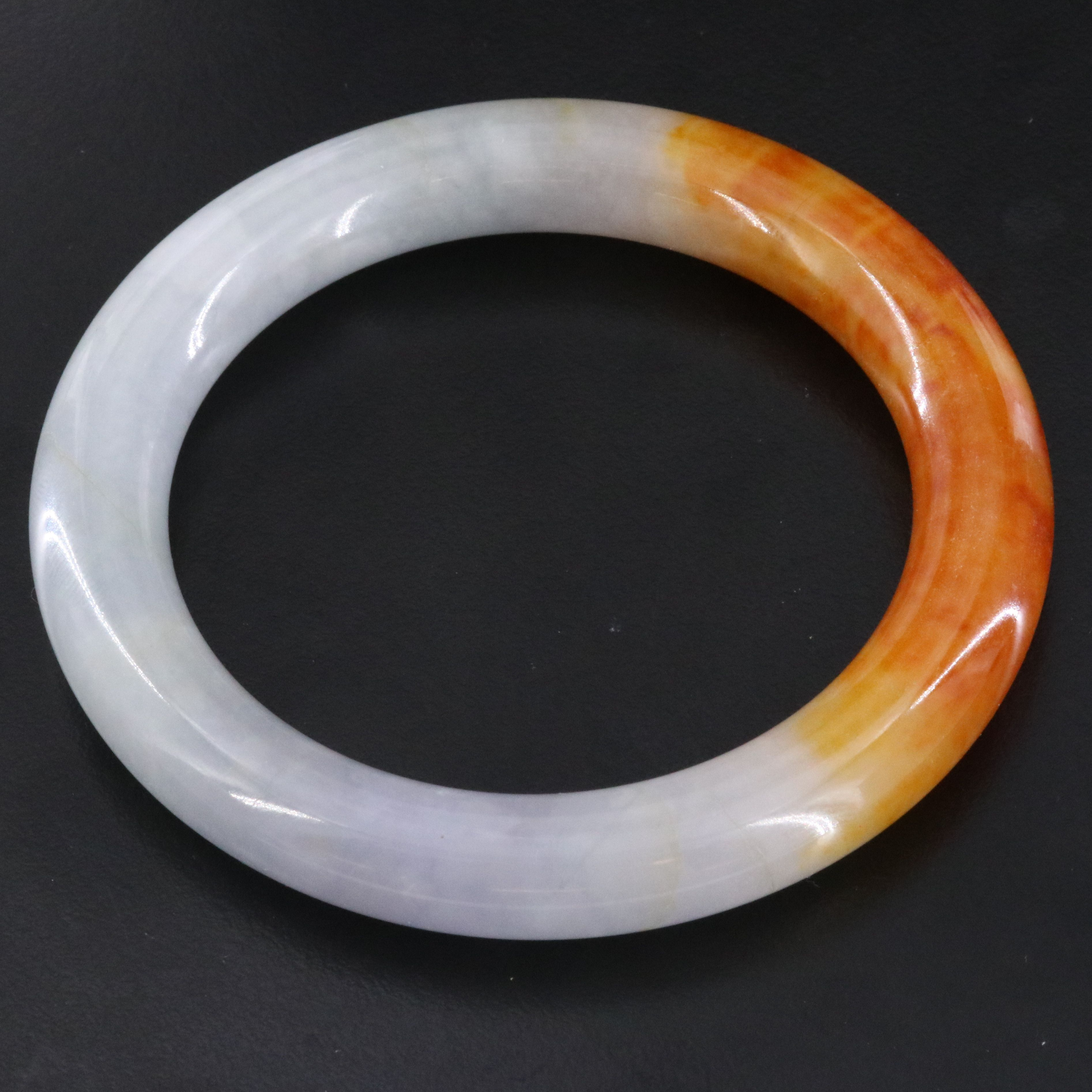 Jadeite Hololith Bangle Bracelet