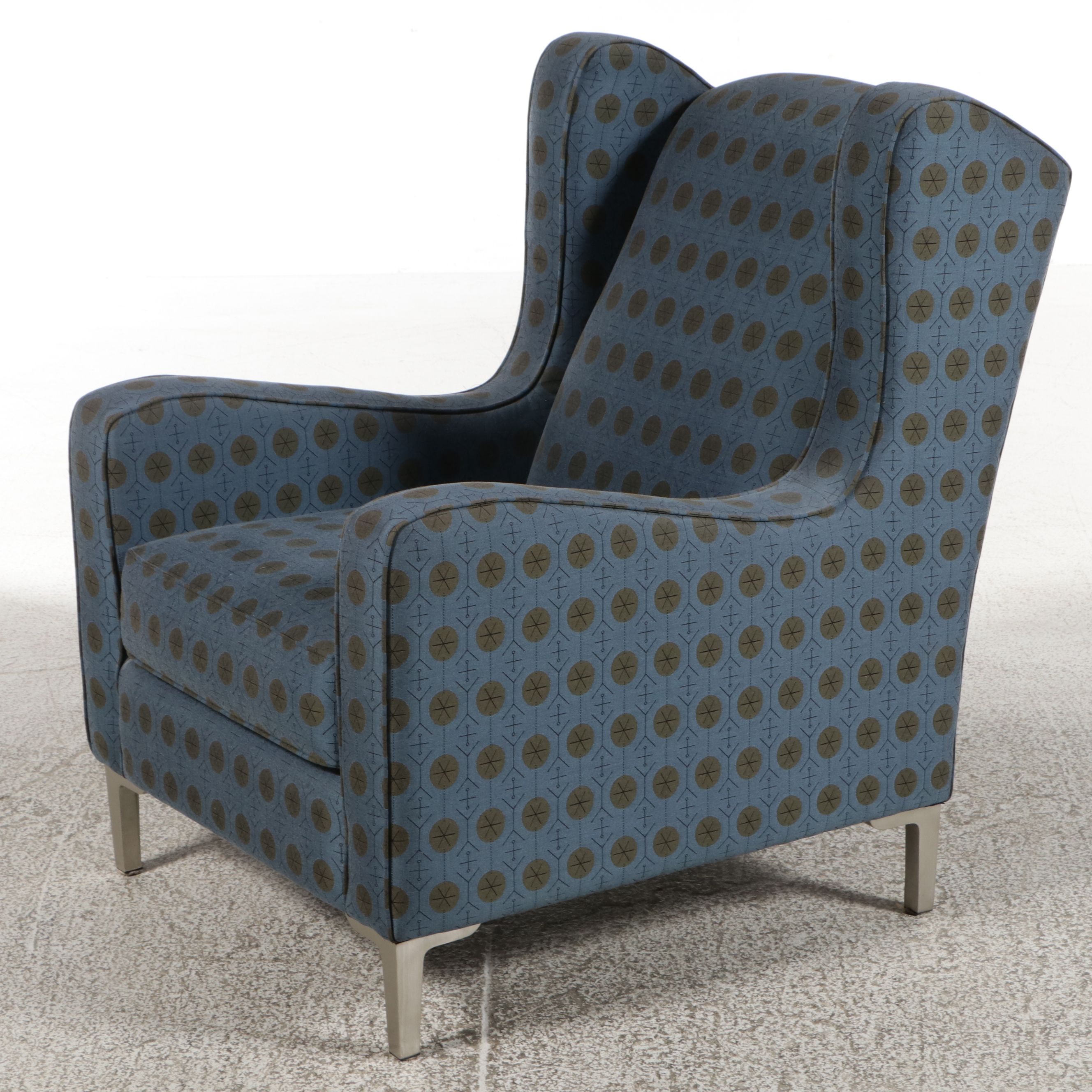 Contemporary Carter Wingback Lounge Chair