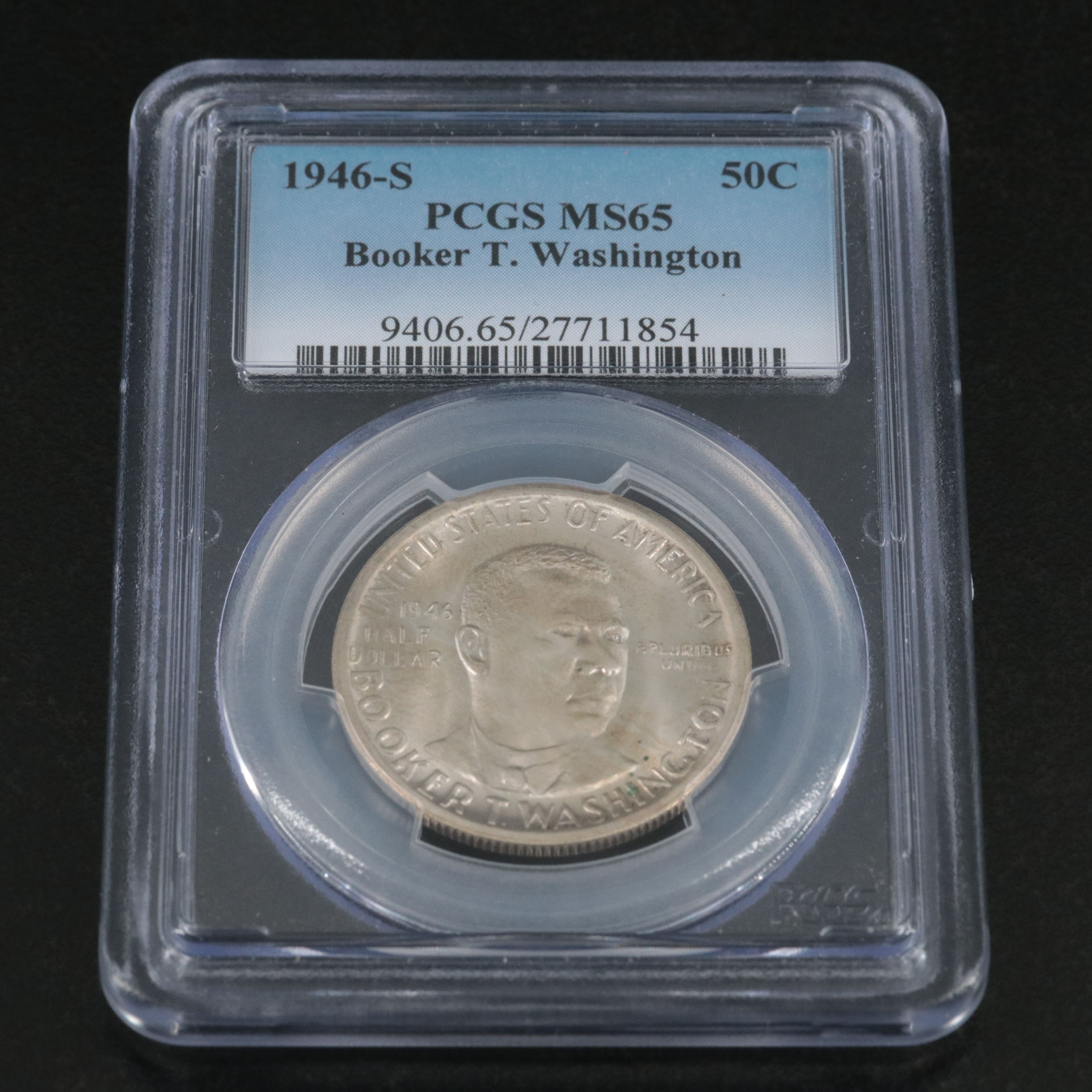 PCGS Graded MS-65 1946-S Booker T. Washington Silver Half Dollar