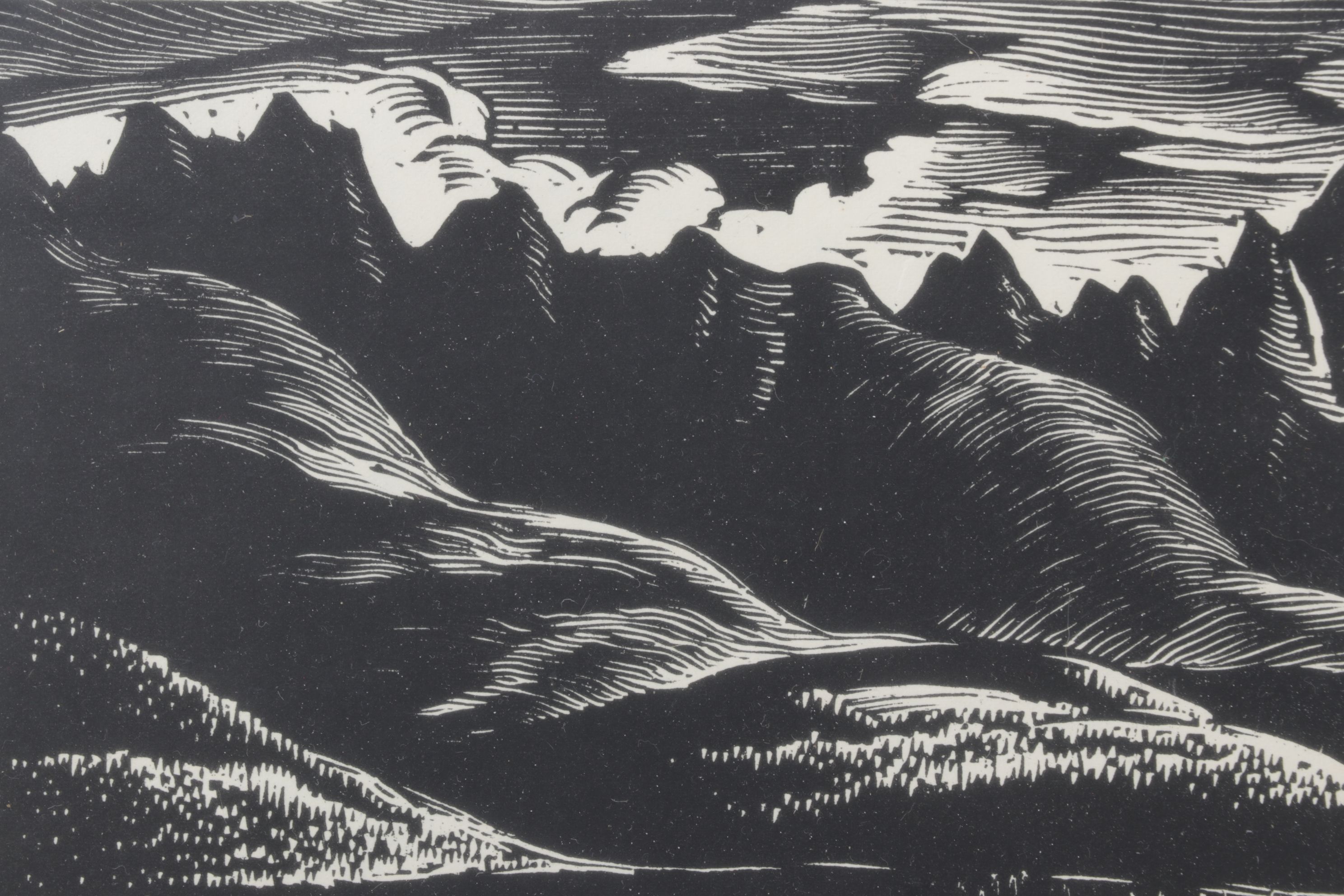 Ferdiš Duša Woodcut Print "Važec", Early to Mid-20th Century