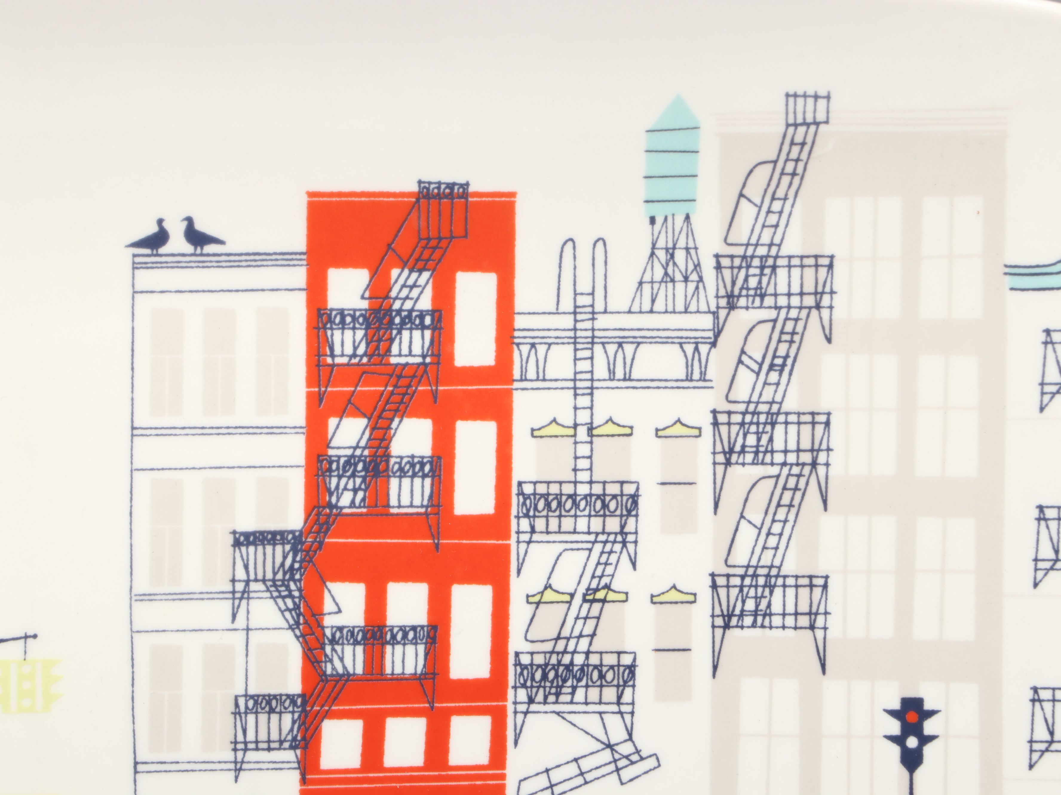 Kate Spade for Lenox "Hopscotch Drive About Town" Ceramic Pitcher and Tray