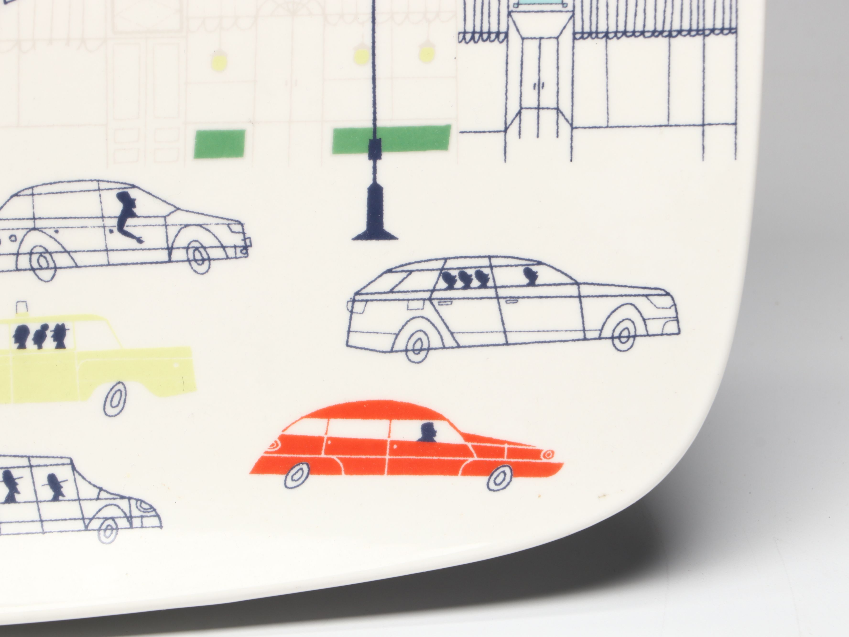 Kate Spade for Lenox "Hopscotch Drive About Town" Ceramic Pitcher and Tray