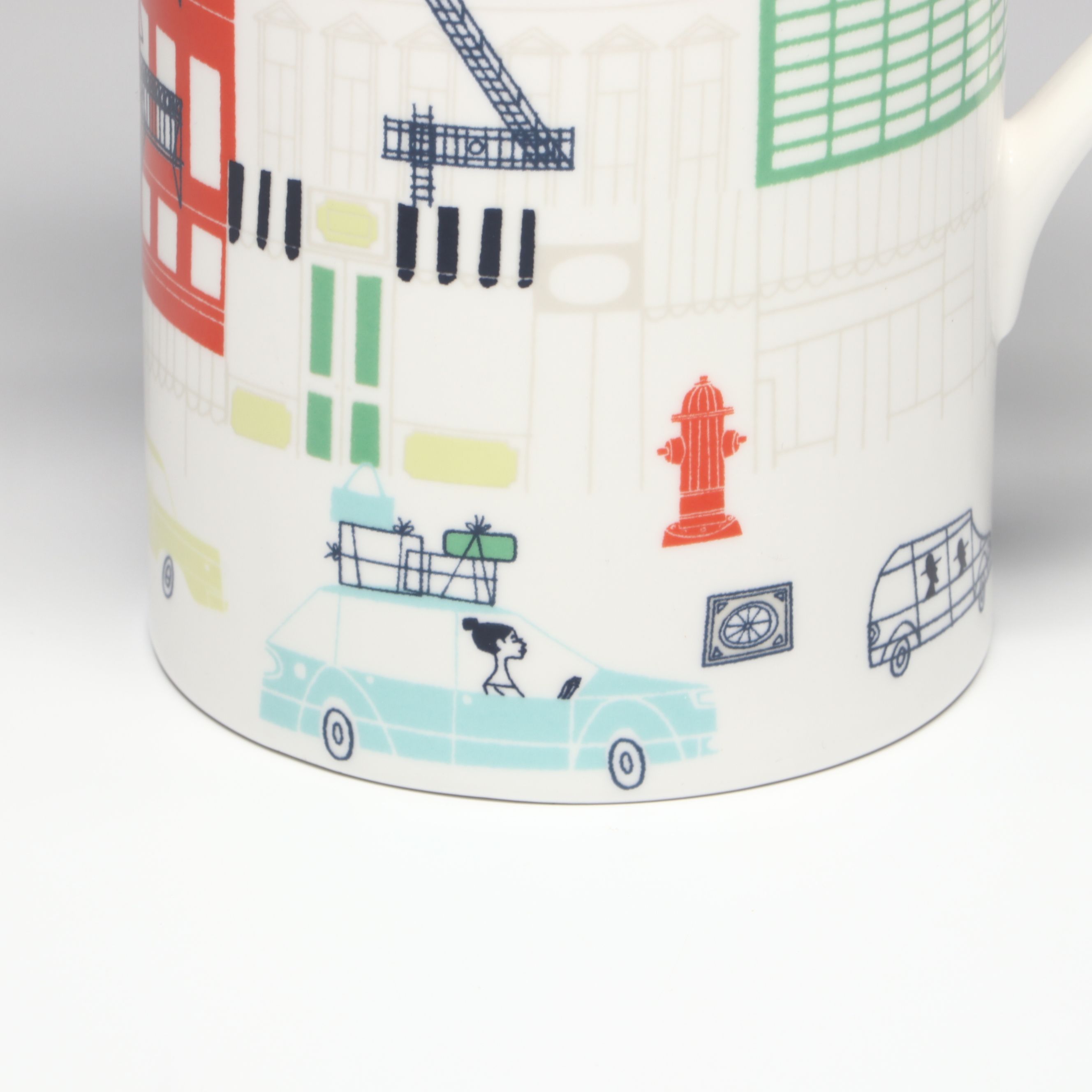 Kate Spade for Lenox "Hopscotch Drive About Town" Ceramic Pitcher and Tray