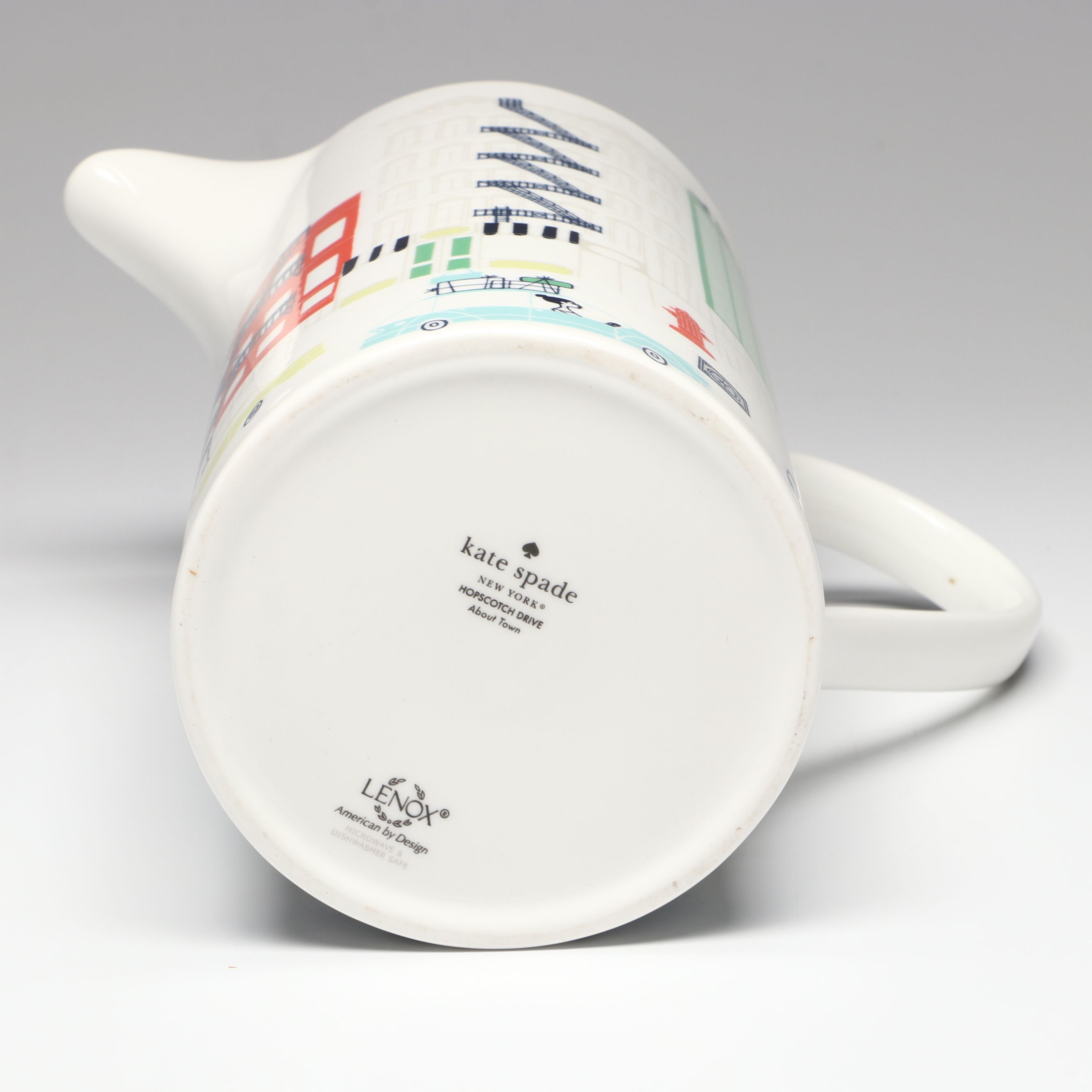 Kate Spade for Lenox "Hopscotch Drive About Town" Ceramic Pitcher and Tray