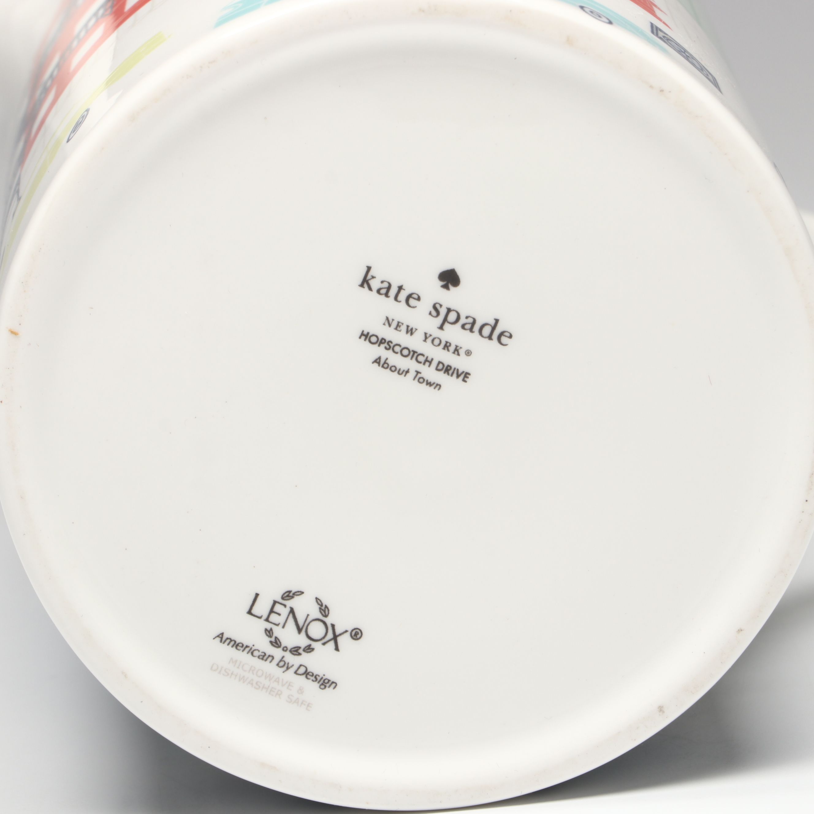 Kate Spade for Lenox "Hopscotch Drive About Town" Ceramic Pitcher and Tray