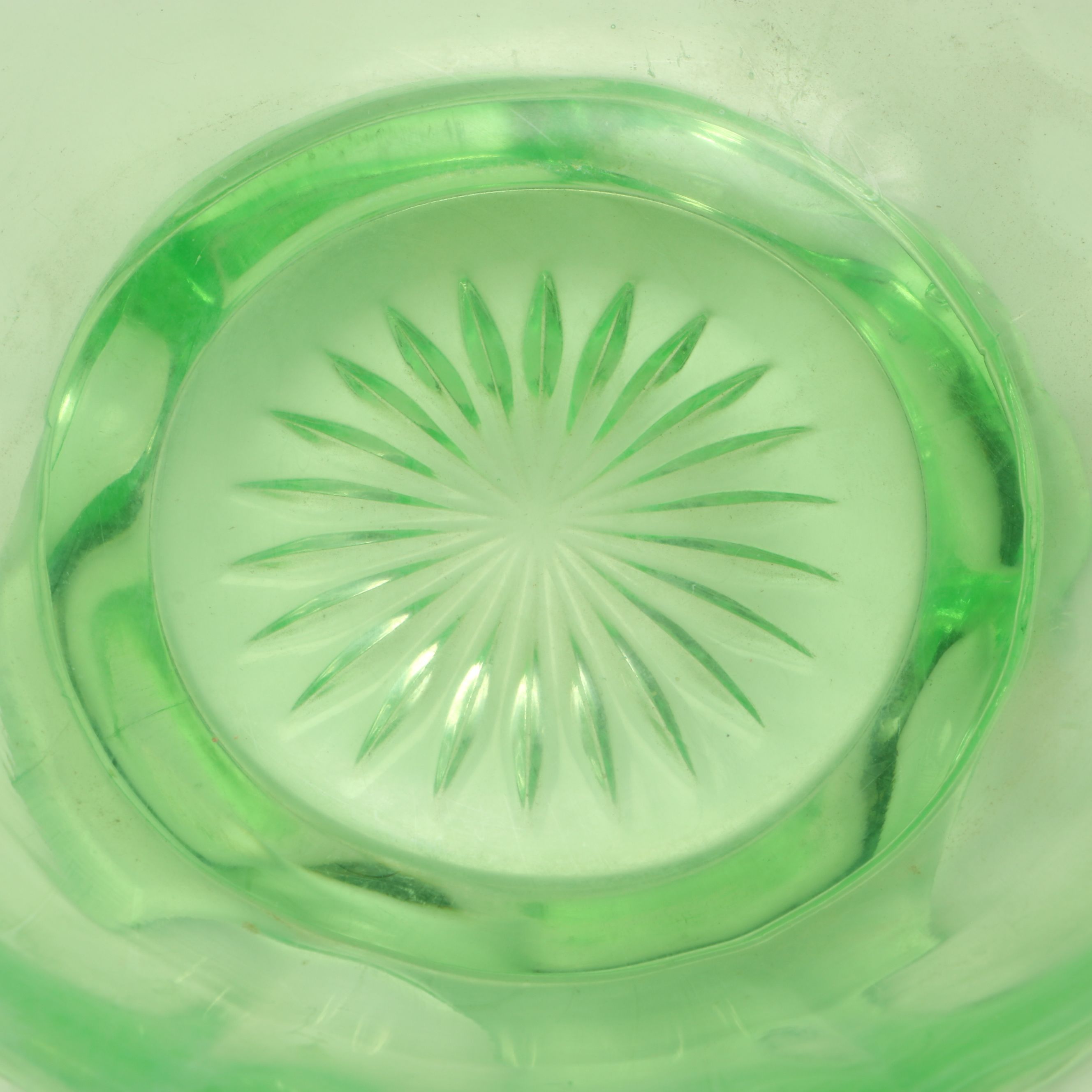 Hazel Atlas Condiment Cups with Other Uranium and Vintage Glass Tableware