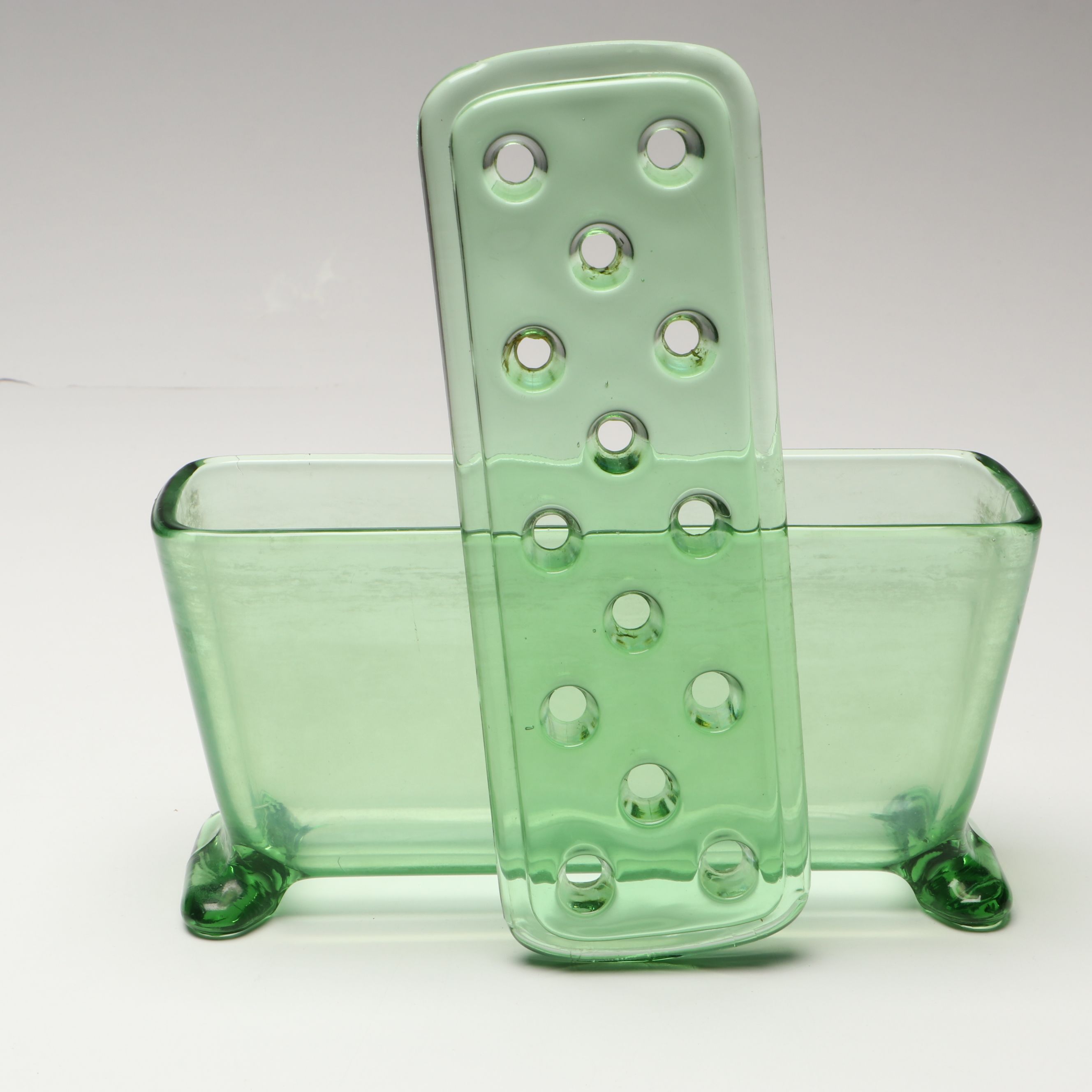 Hazel Atlas Condiment Cups with Other Uranium and Vintage Glass Tableware