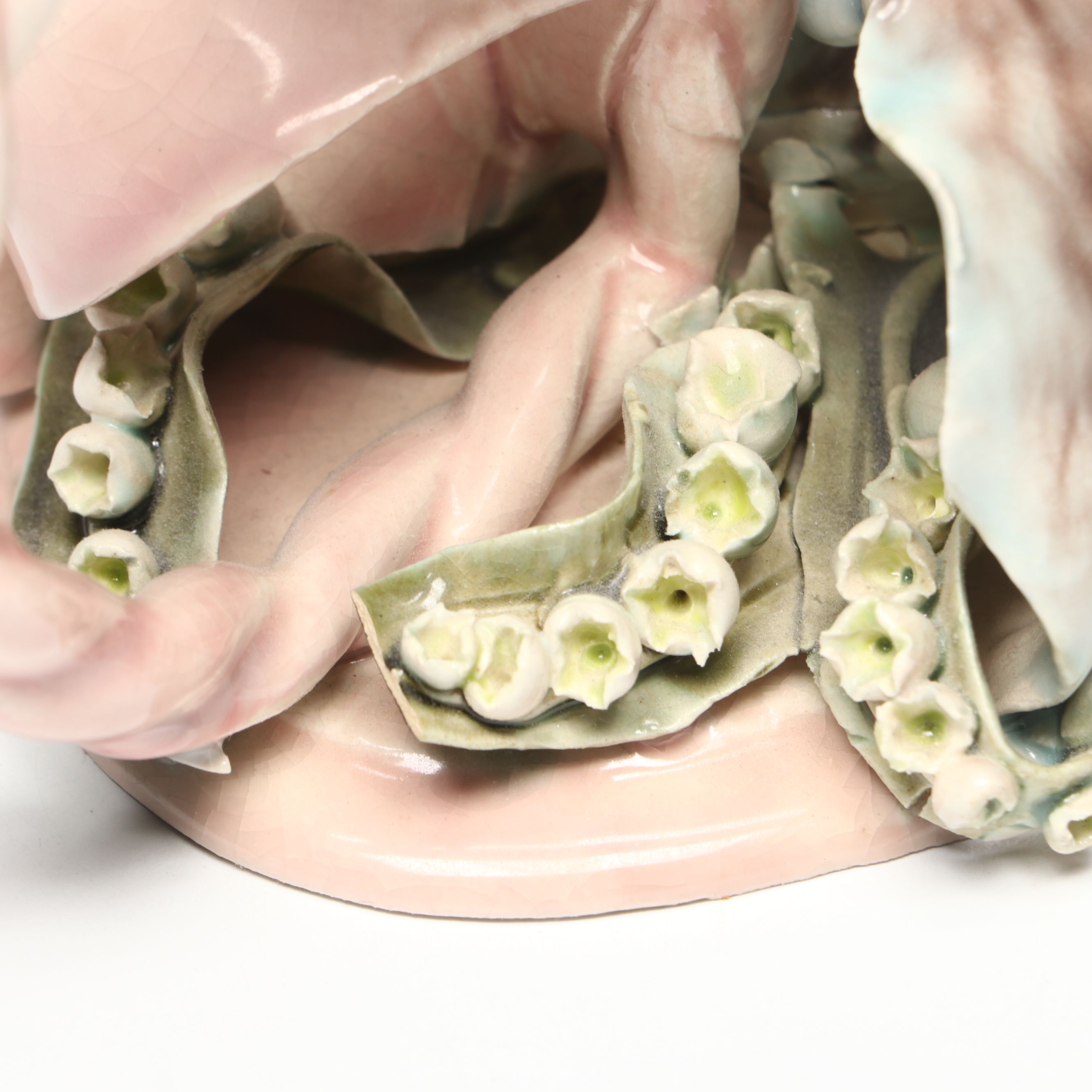 Hobe Rococo Style Floral Porcelain Decorative Box and Chamberstick