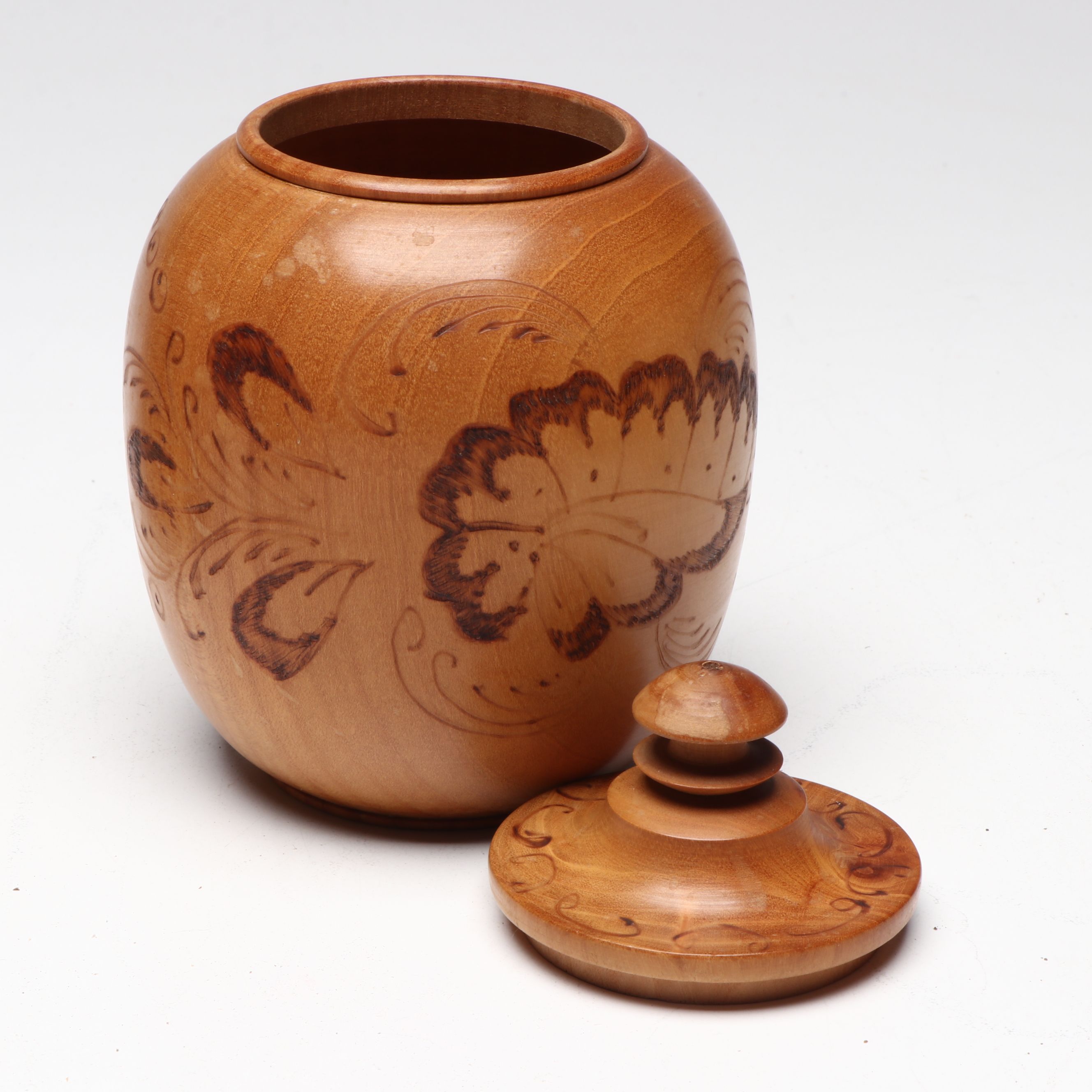 Munising Bowl with Scandinavian Style Wooden Lidded Bucket and Other Décor