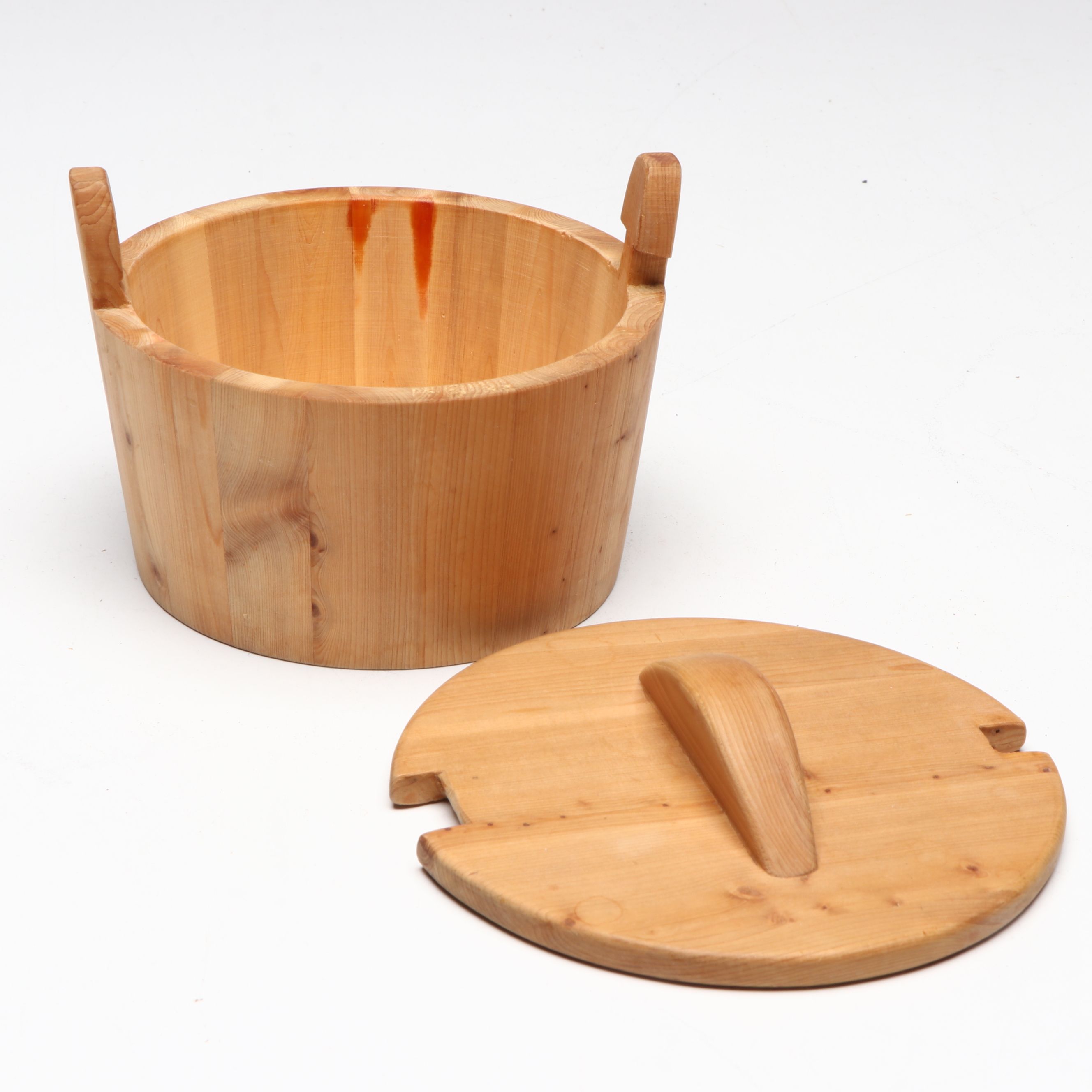 Munising Bowl with Scandinavian Style Wooden Lidded Bucket and Other Décor