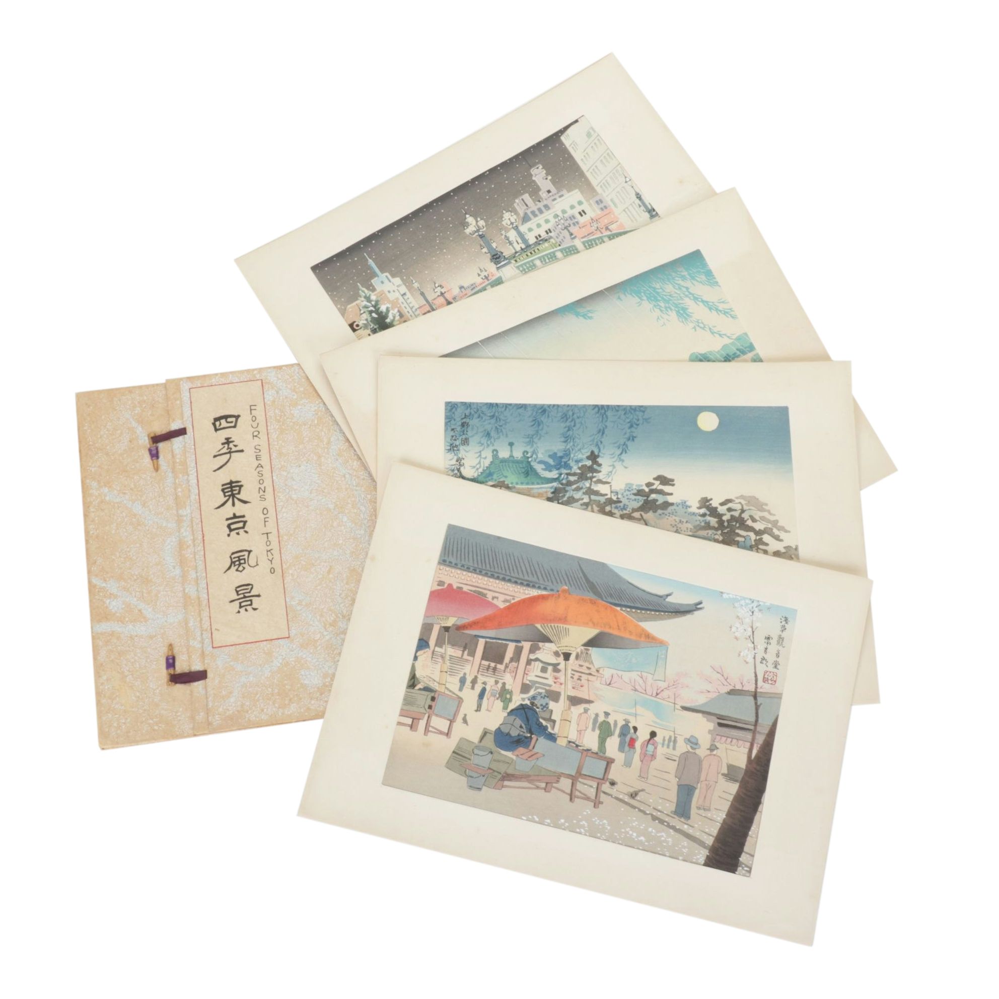 Woodblock Engravings After Tomikichiro Tokuriki "Four Seasons of Tokyo",