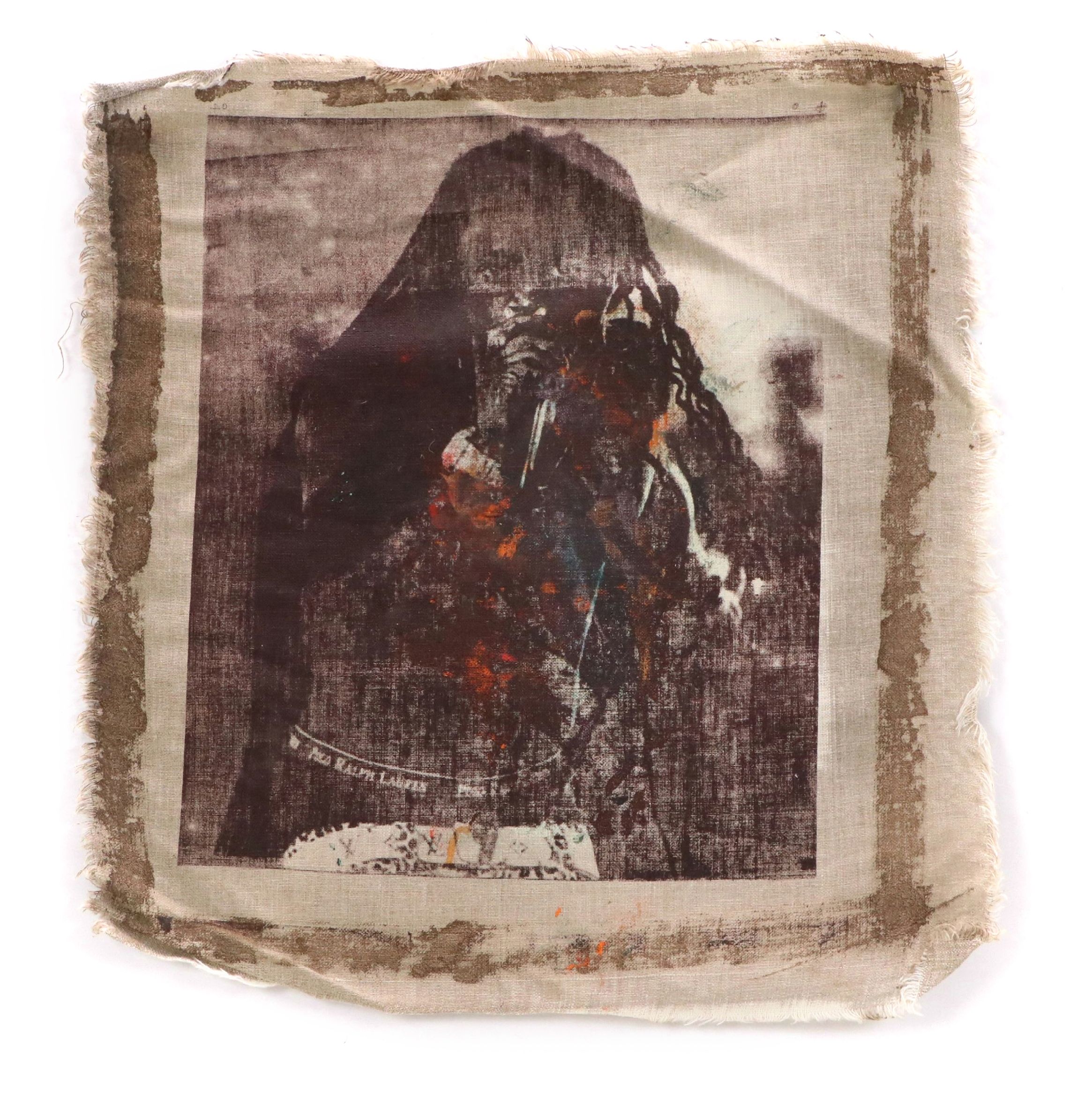 Eric Ajama Embellished Screenprinted Portraits on Canvas