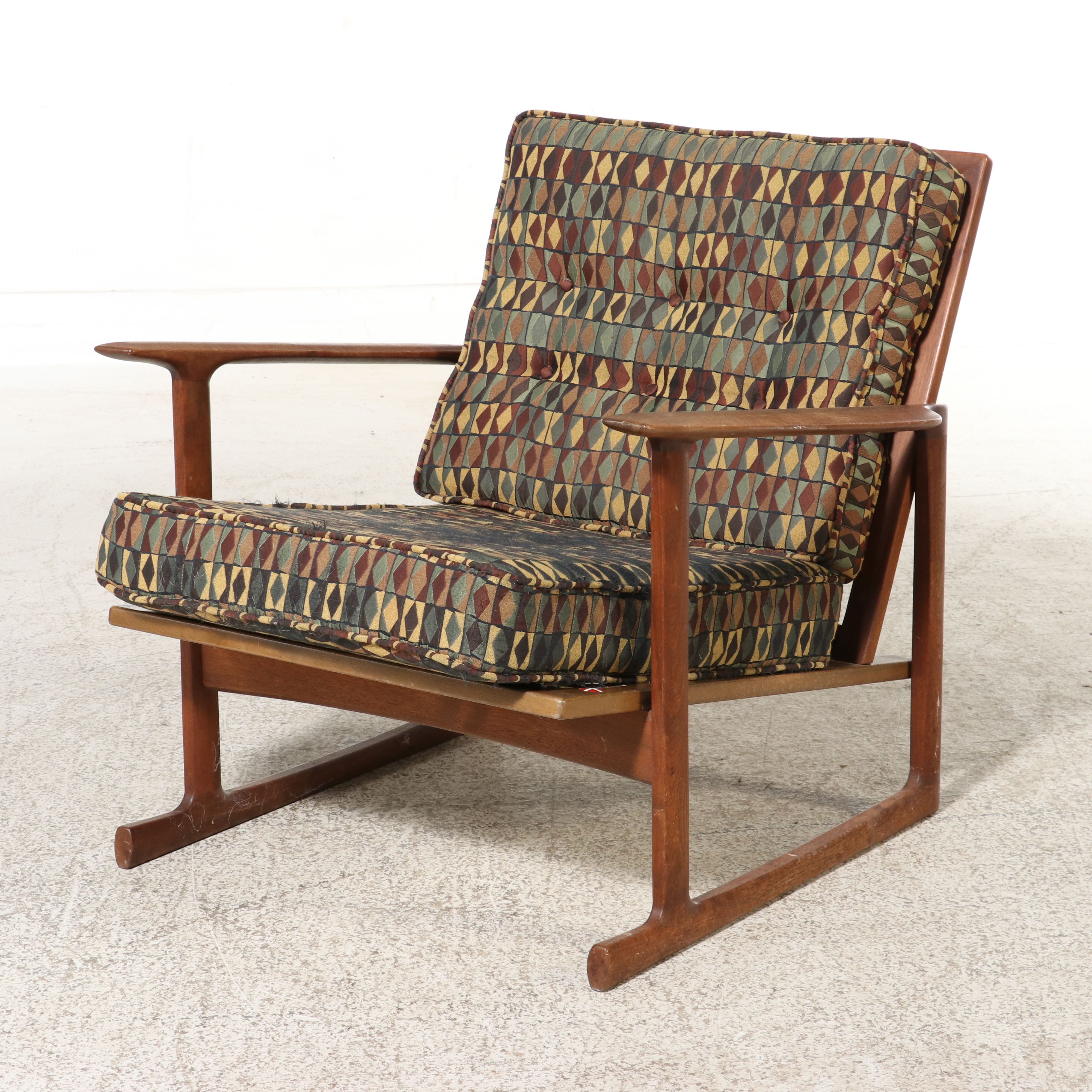 Vintage Selig Danish Modern Teak Armchair