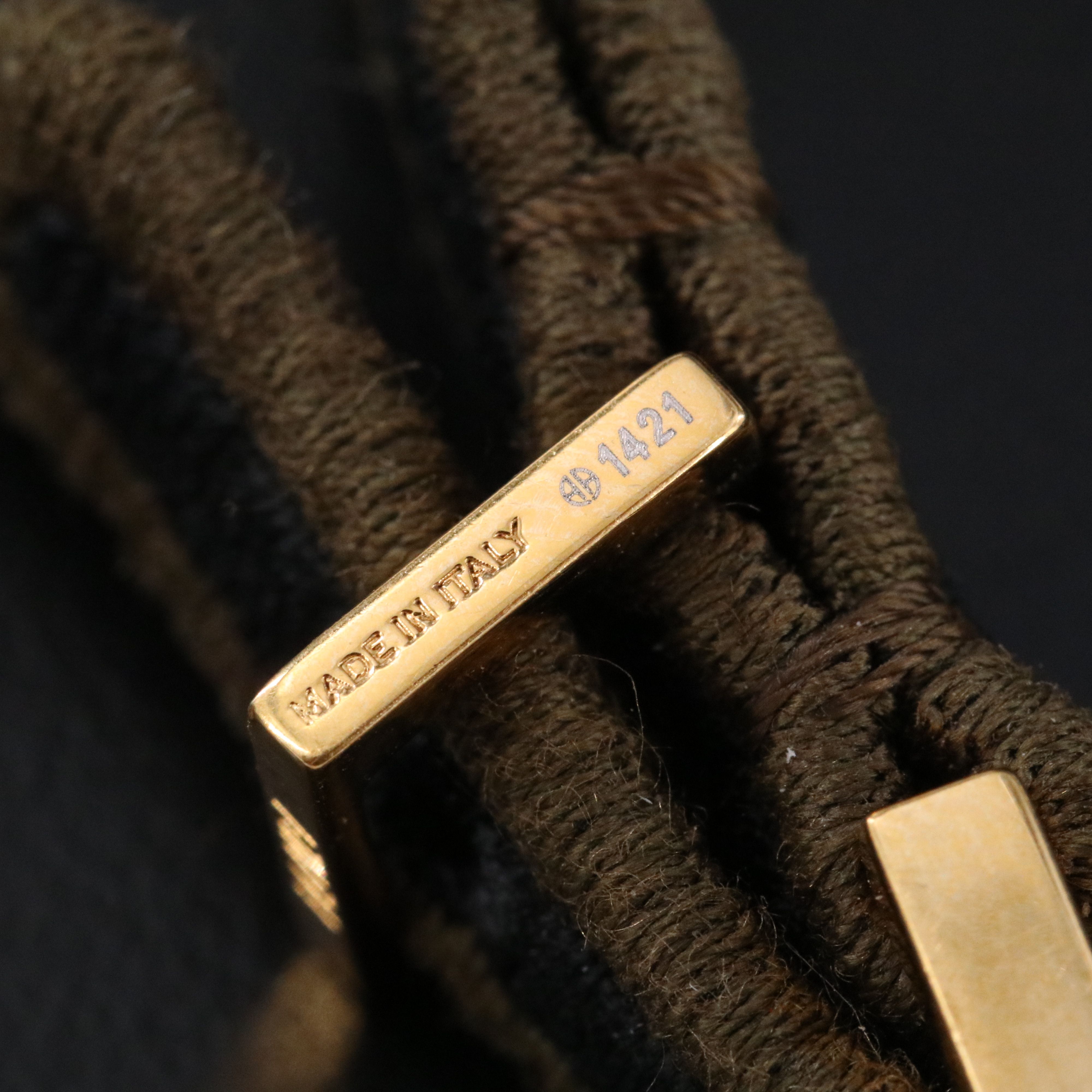 Fendi Logo Woven Fabric Bracelet