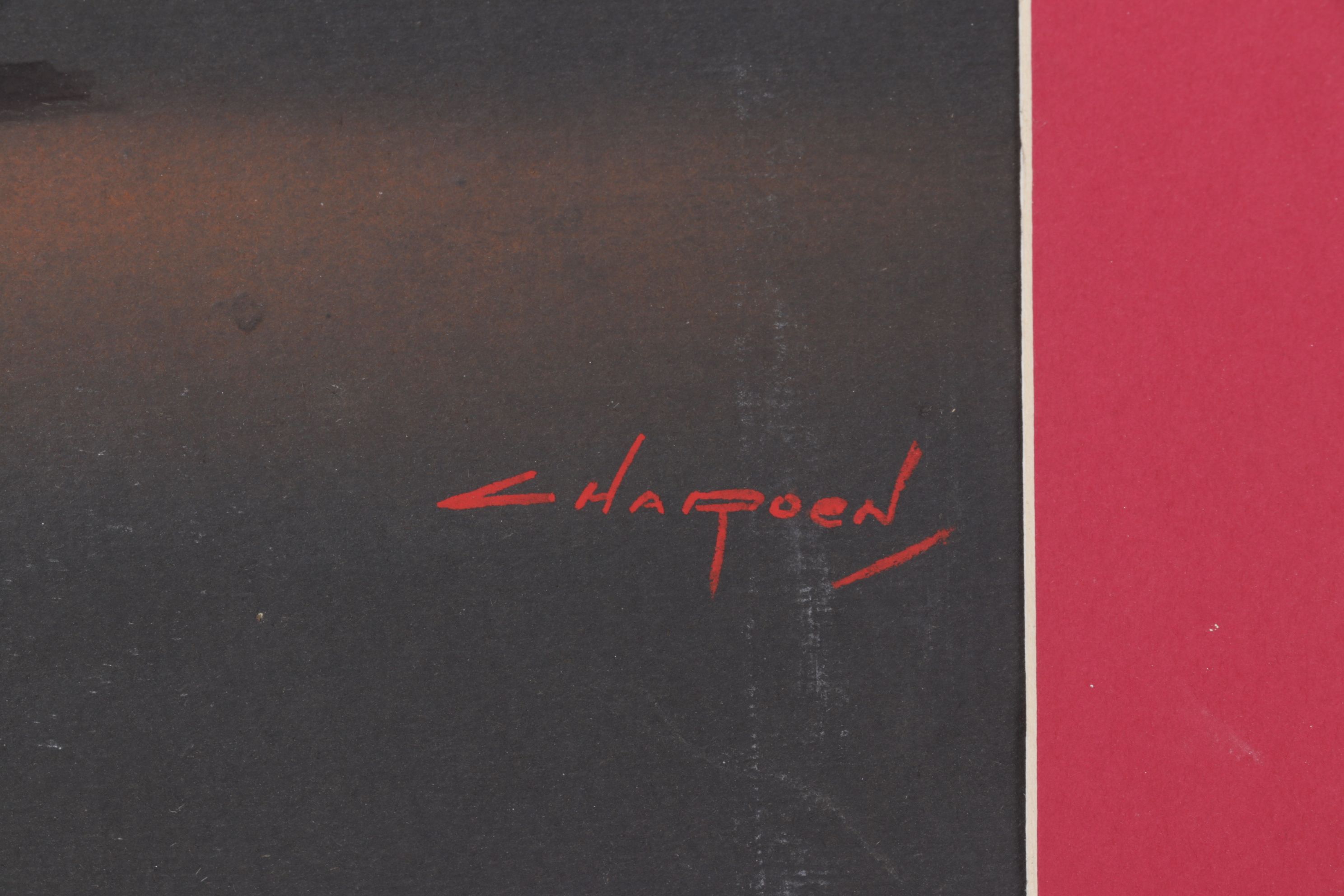 Charoen Thai School Gouache Paintings of Traditional Dancing Figures