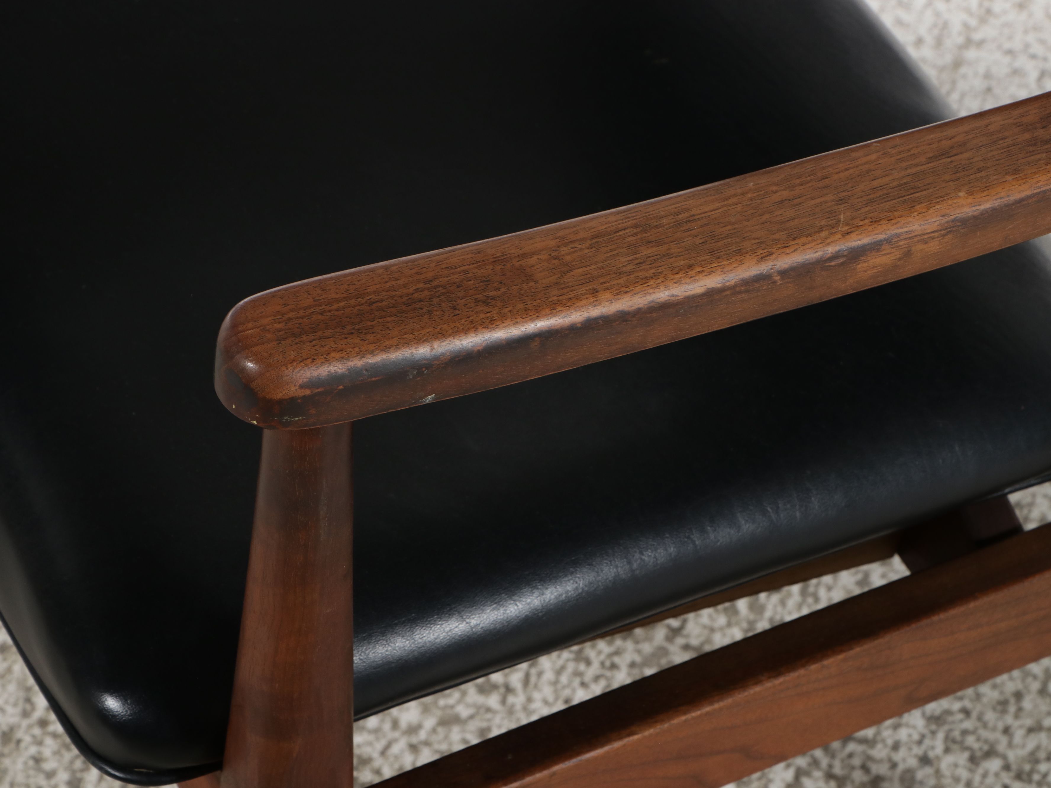 Pair of Gregson Mfg. Mid Century Modern Walnut Armchairs, c. 1960s