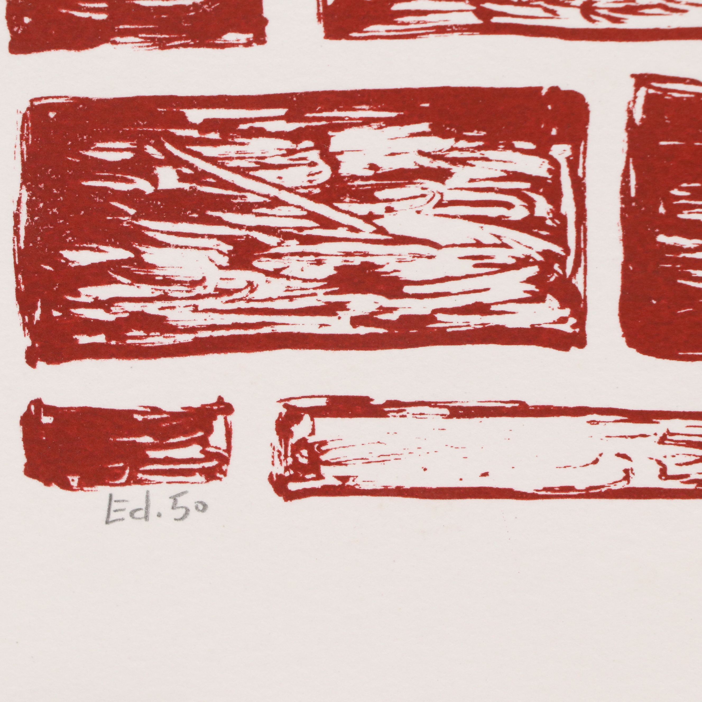 Nick Stavrides Silkscreen on Paper "I Need My Fins to Swim," 2012