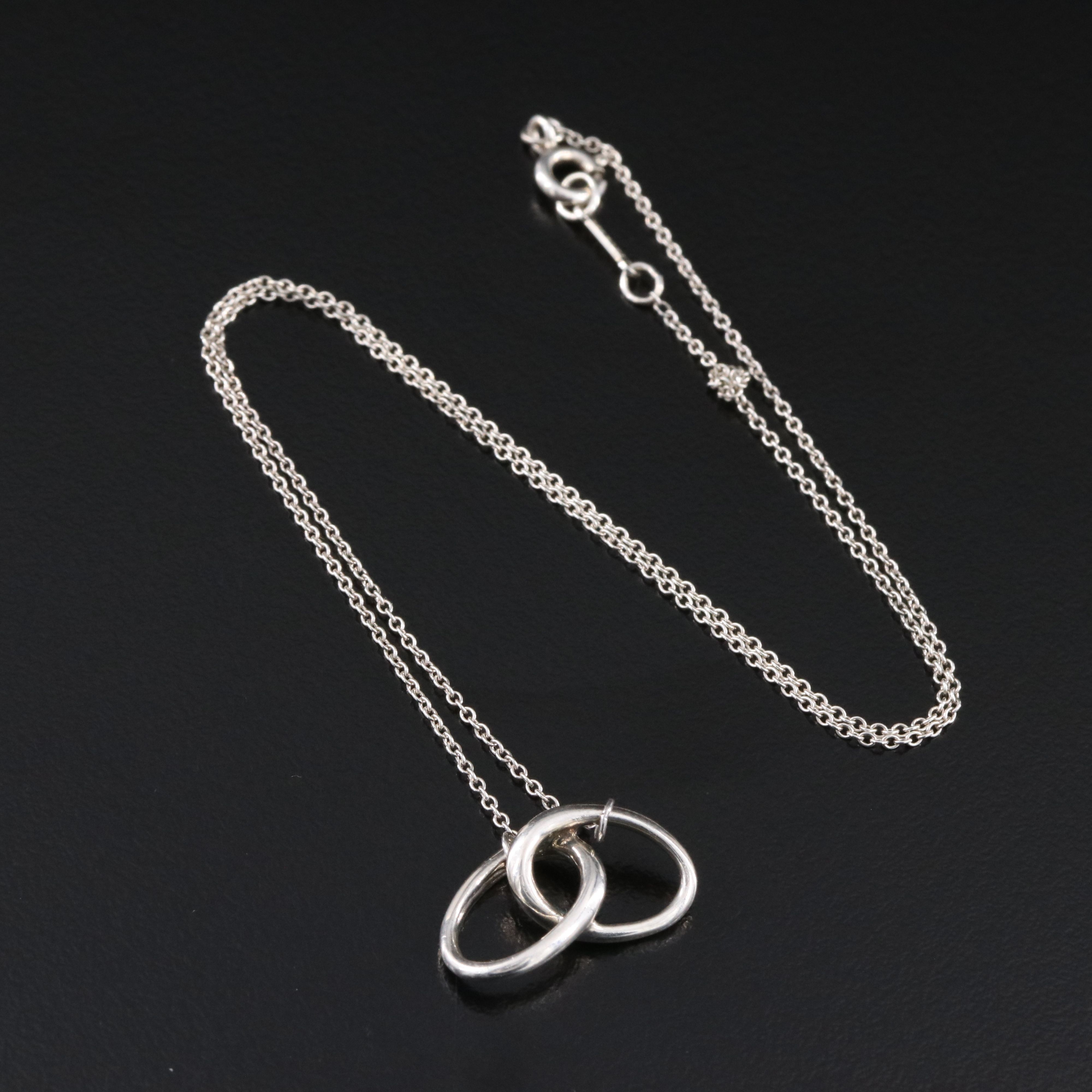 Elsa Peretti for Tiffany & Co. Sterling Interlocking Ovals Necklace