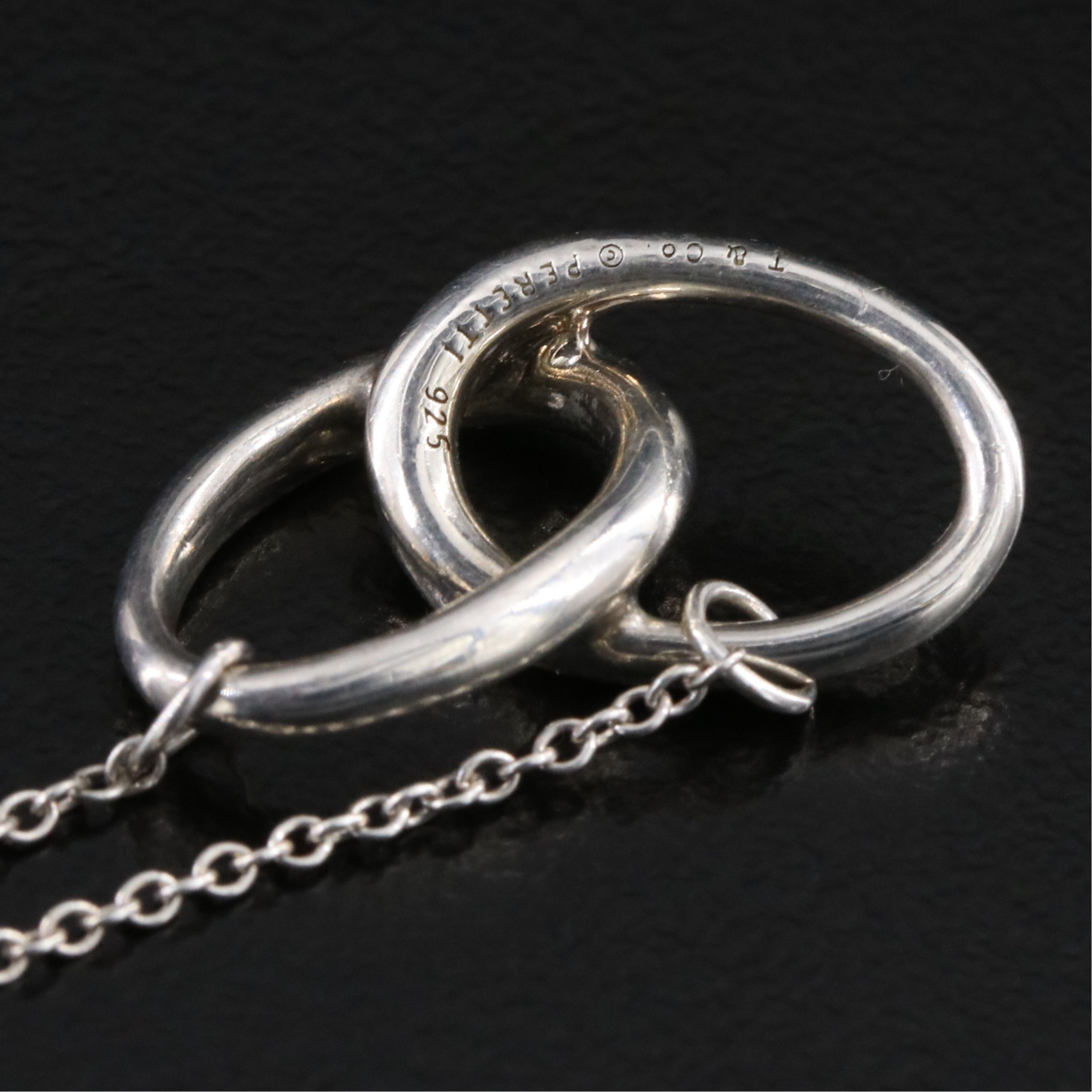 Elsa Peretti for Tiffany & Co. Sterling Interlocking Ovals Necklace