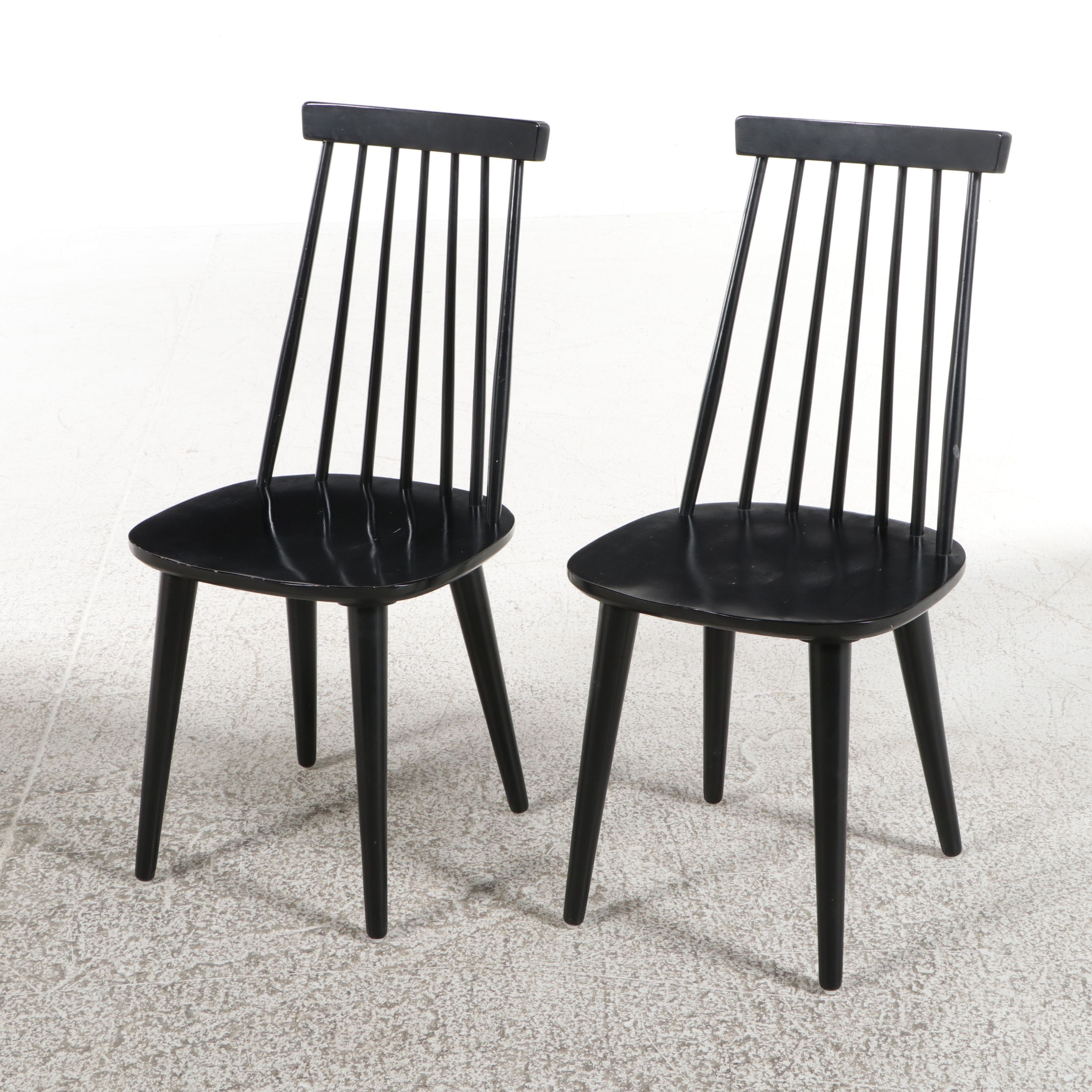 Pair of Contemporary Spindle-Back Side Chairs